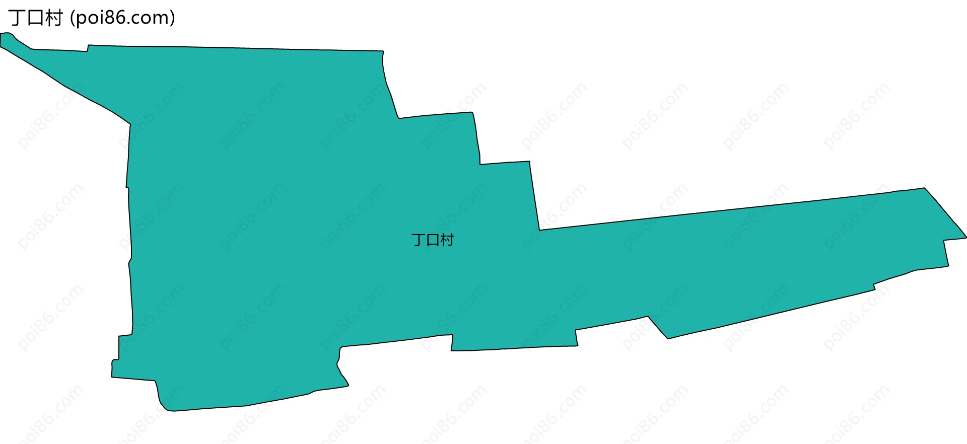 丁口村边界地图