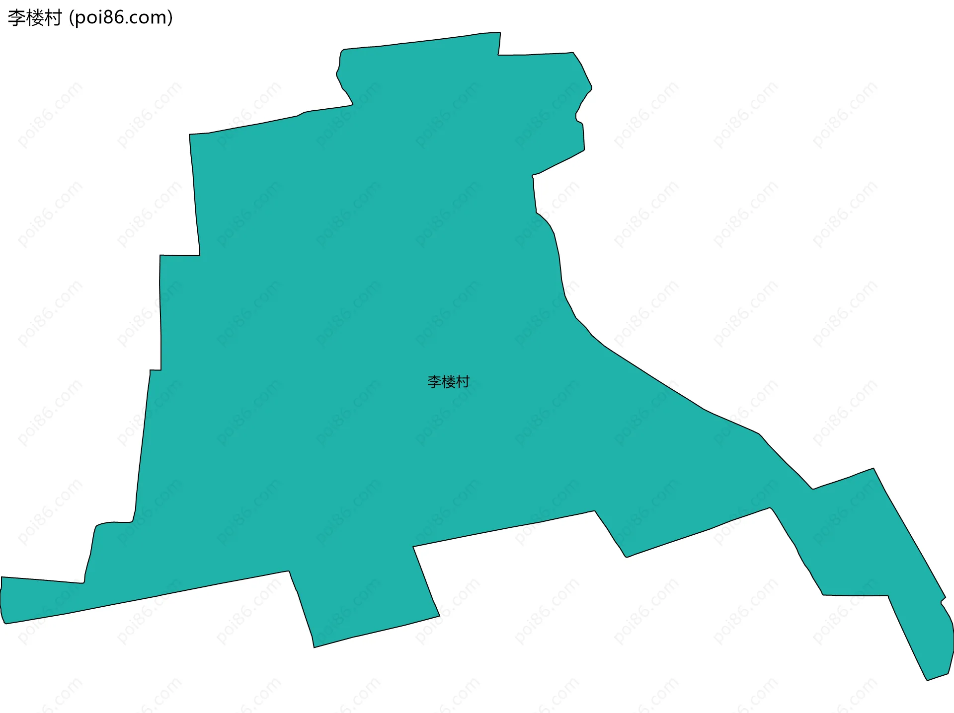 李楼村边界地图