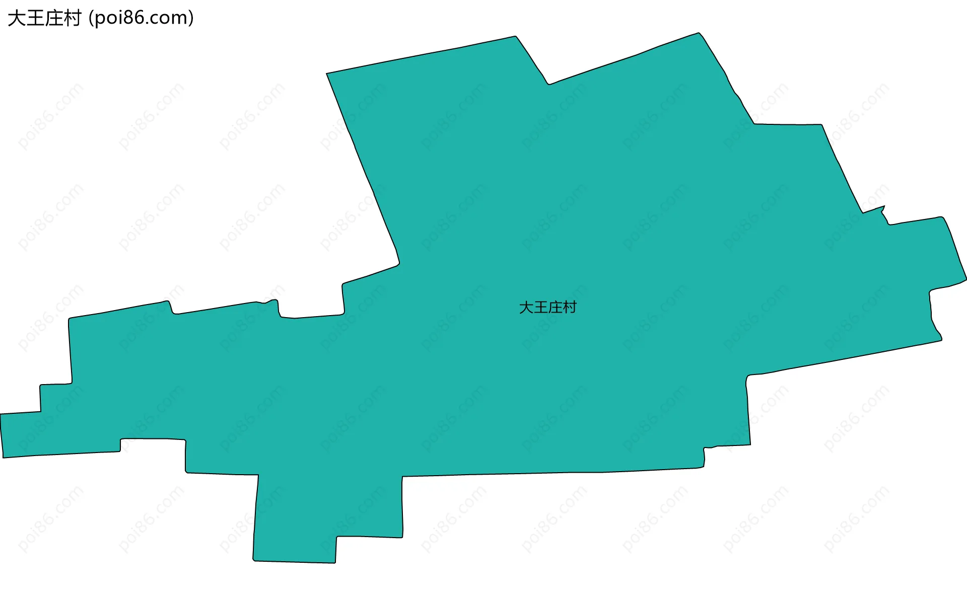 大王庄村边界地图