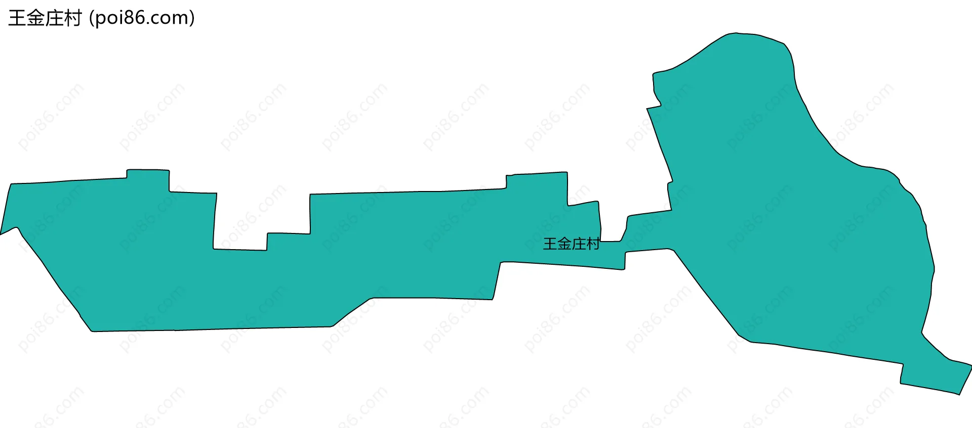 王金庄村边界地图