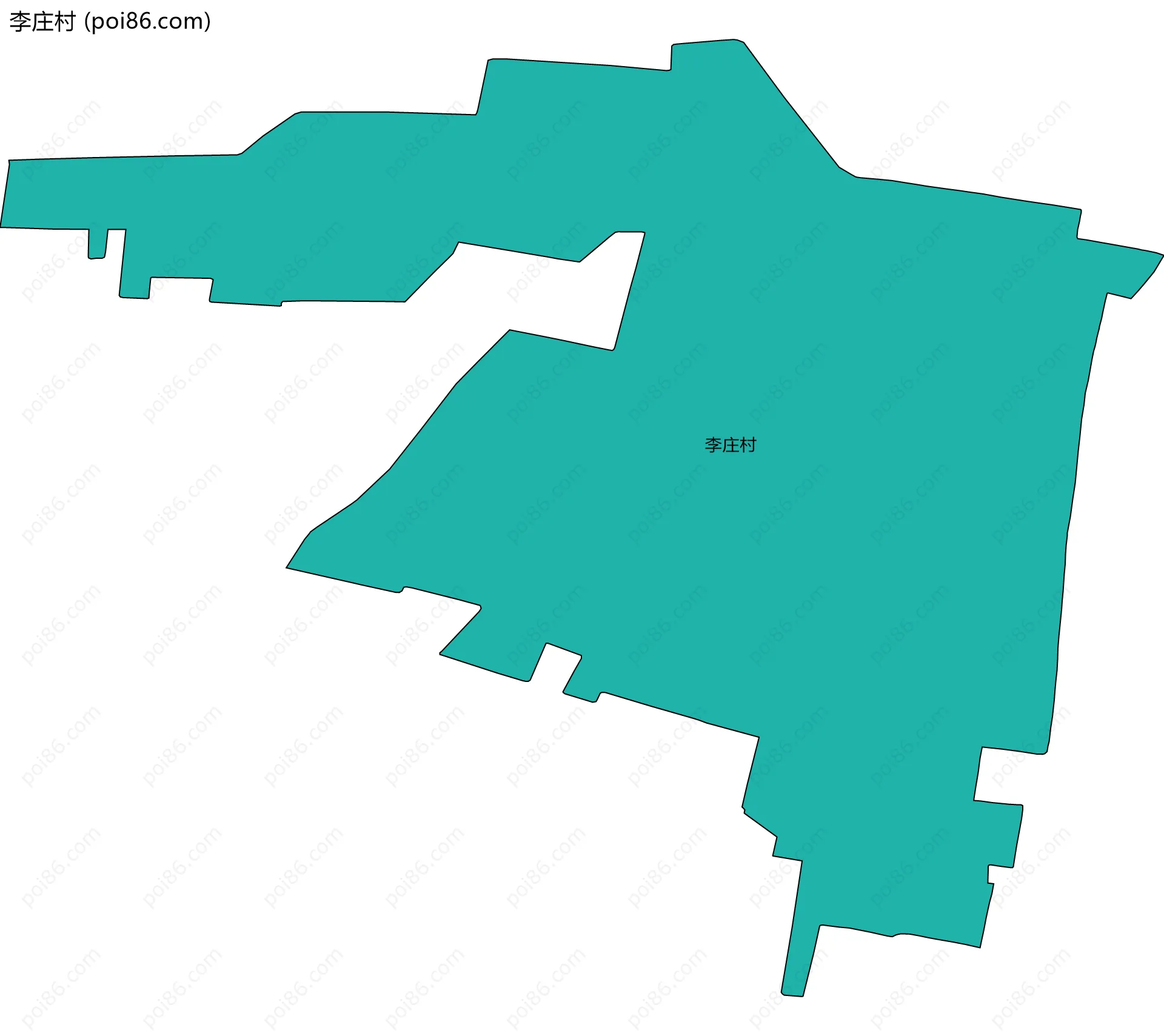 李庄村边界地图