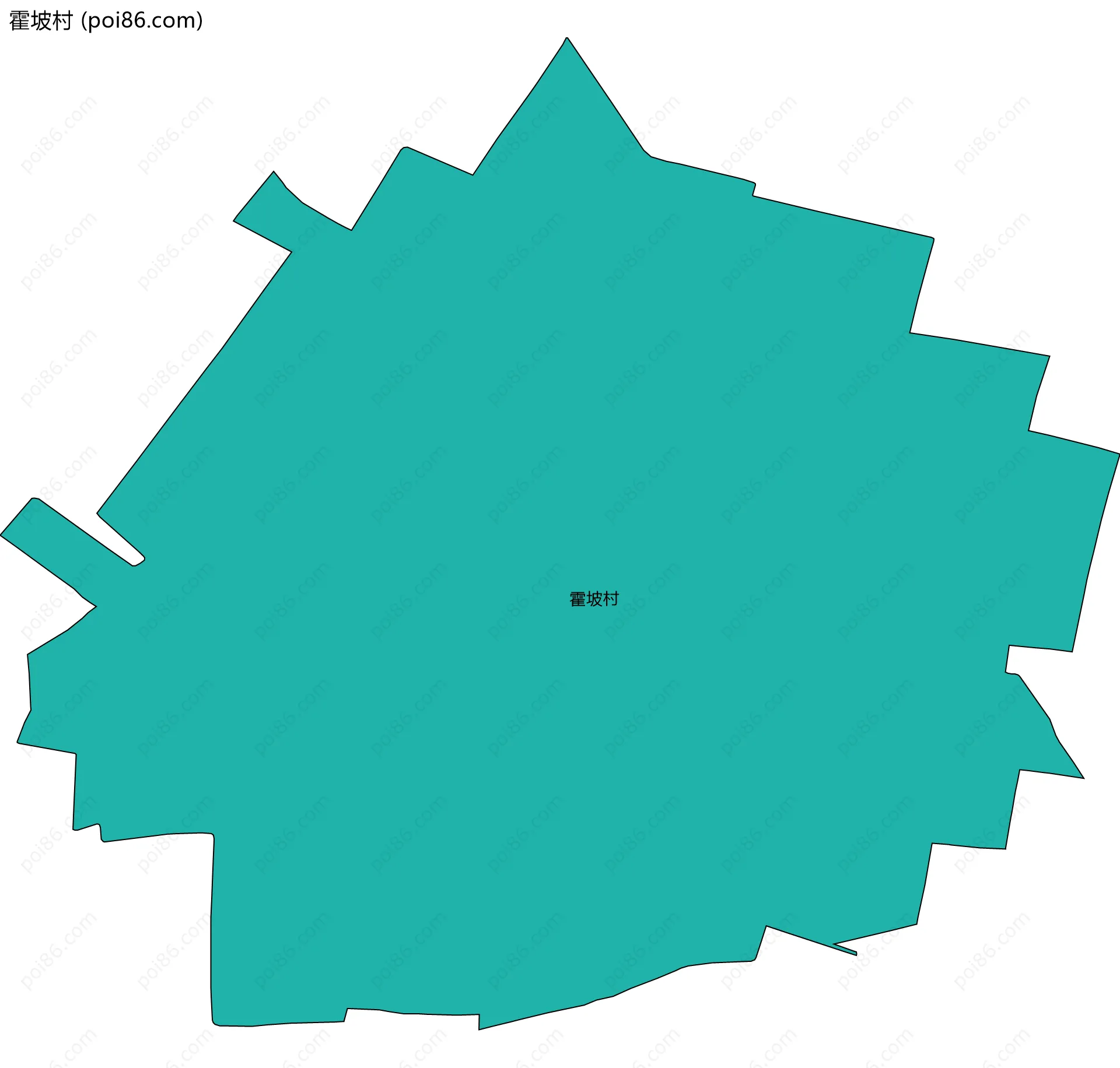 霍坡村边界地图