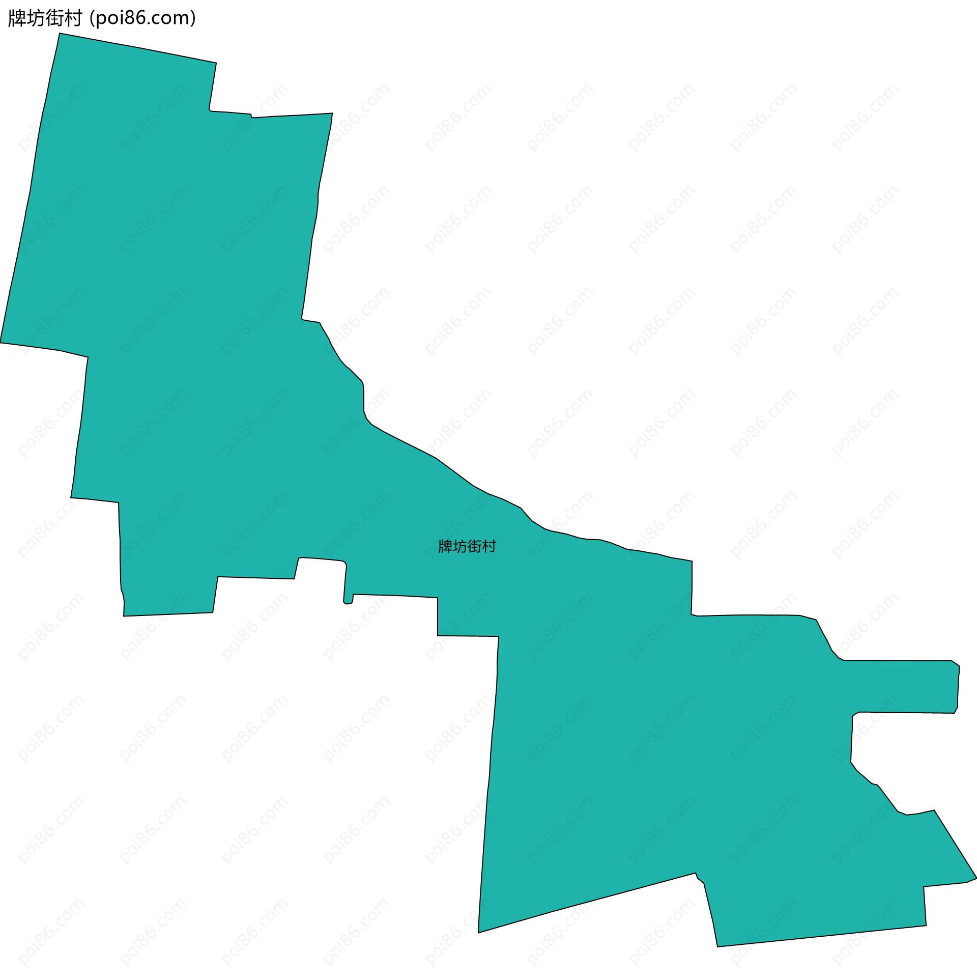 牌坊街村边界地图