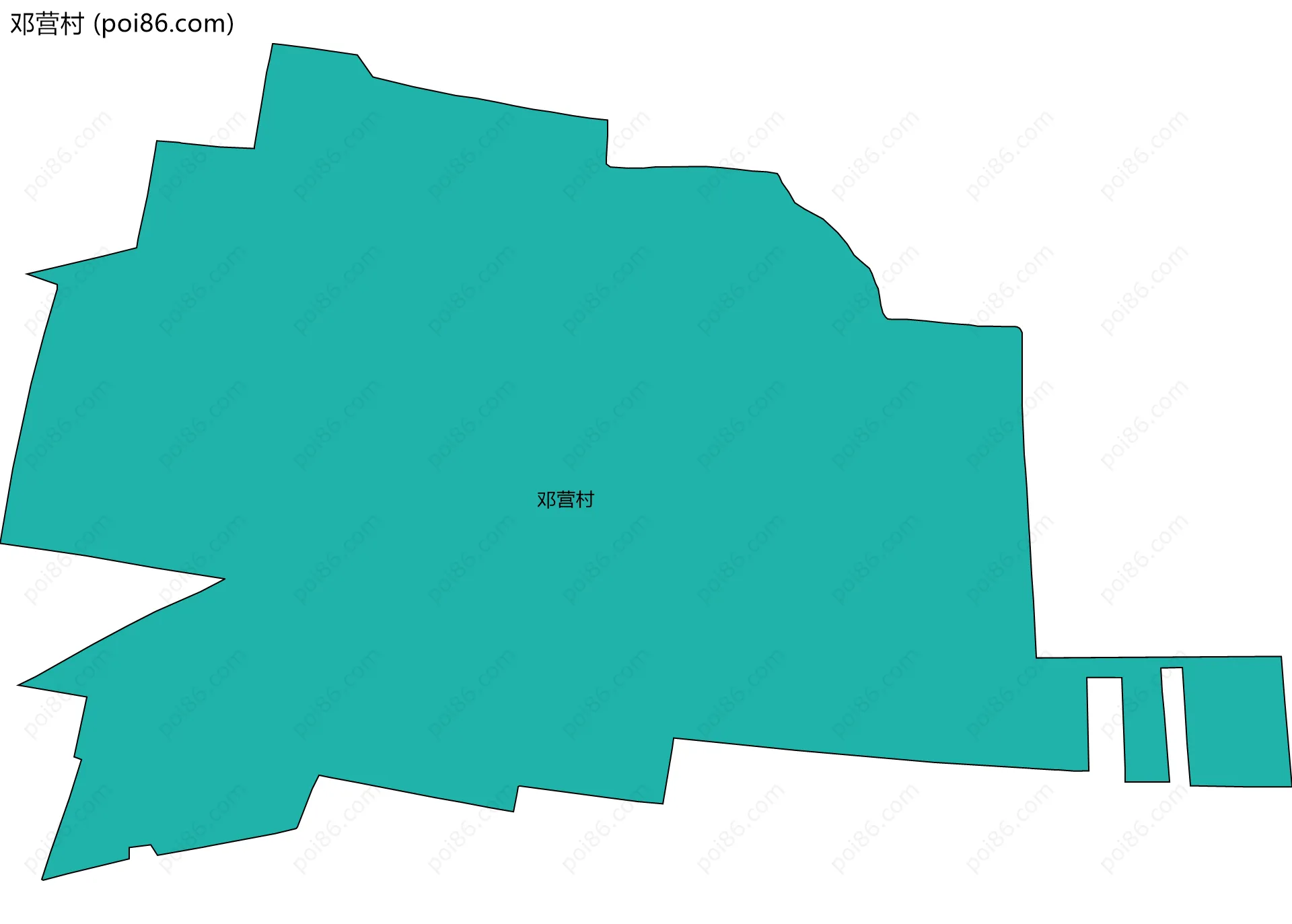 邓营村边界地图