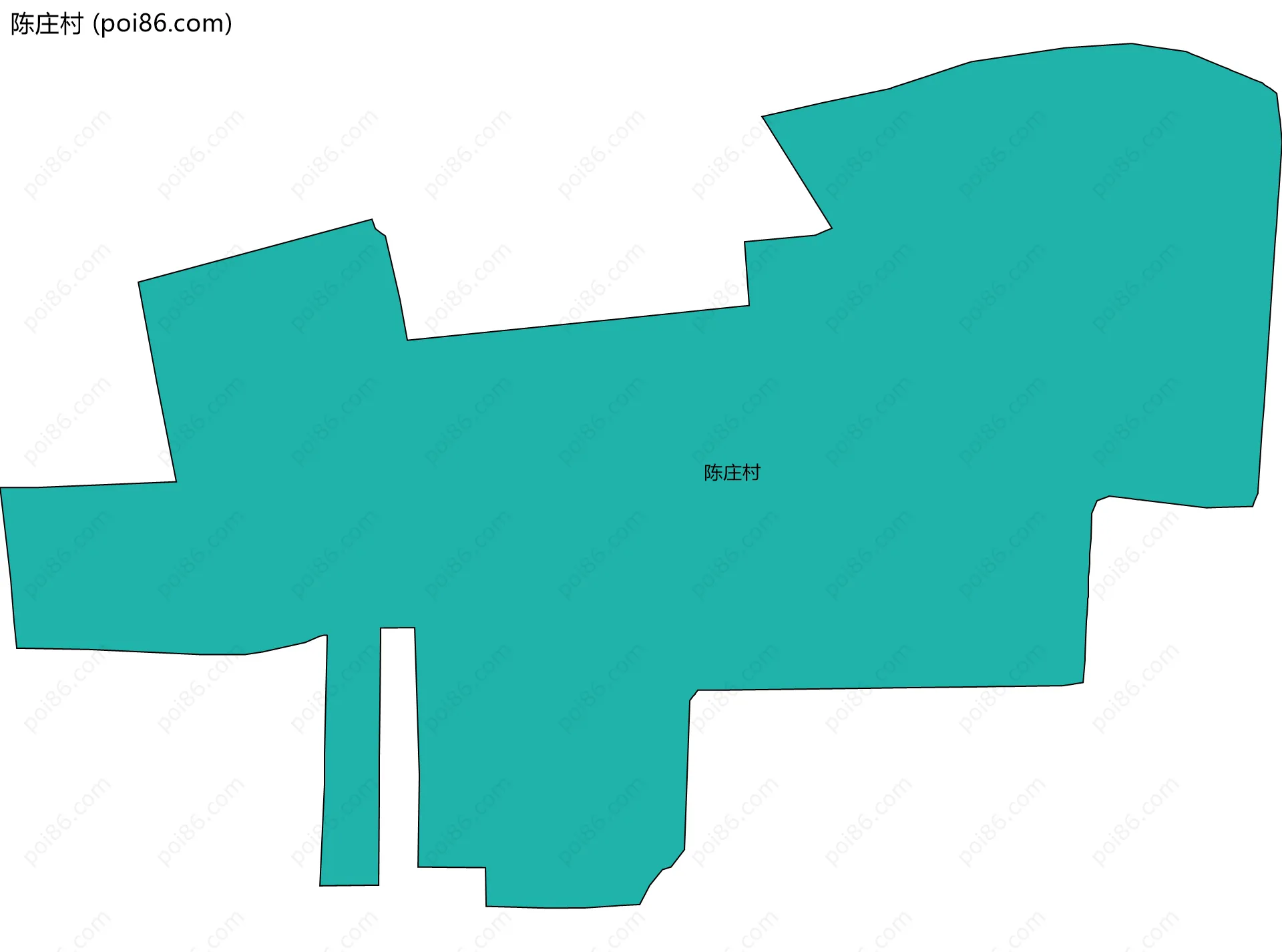 陈庄村边界地图