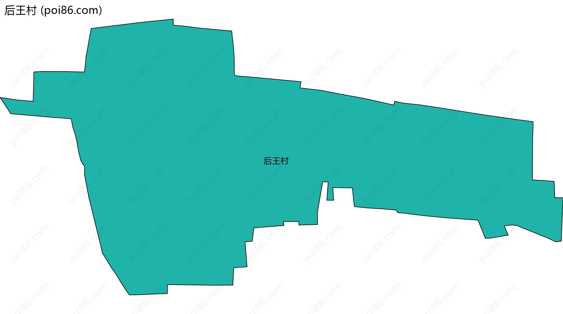 后王村边界地图