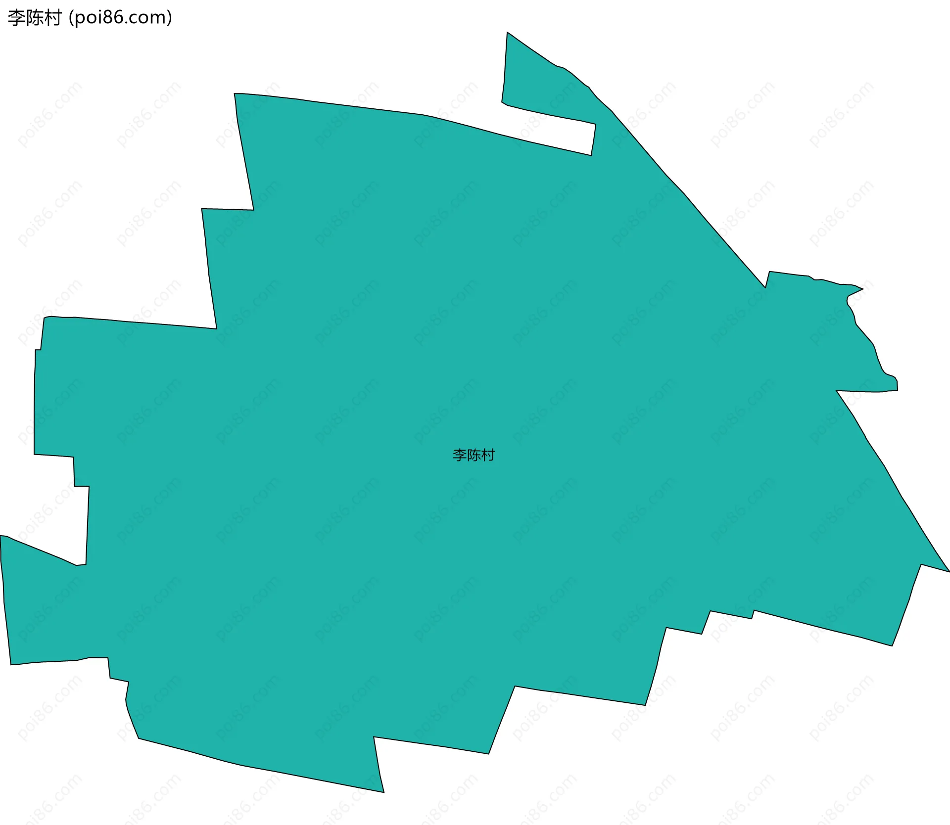 李陈村边界地图