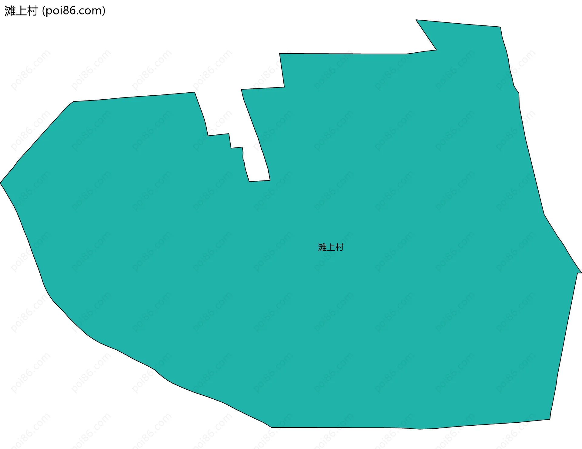 滩上村边界地图