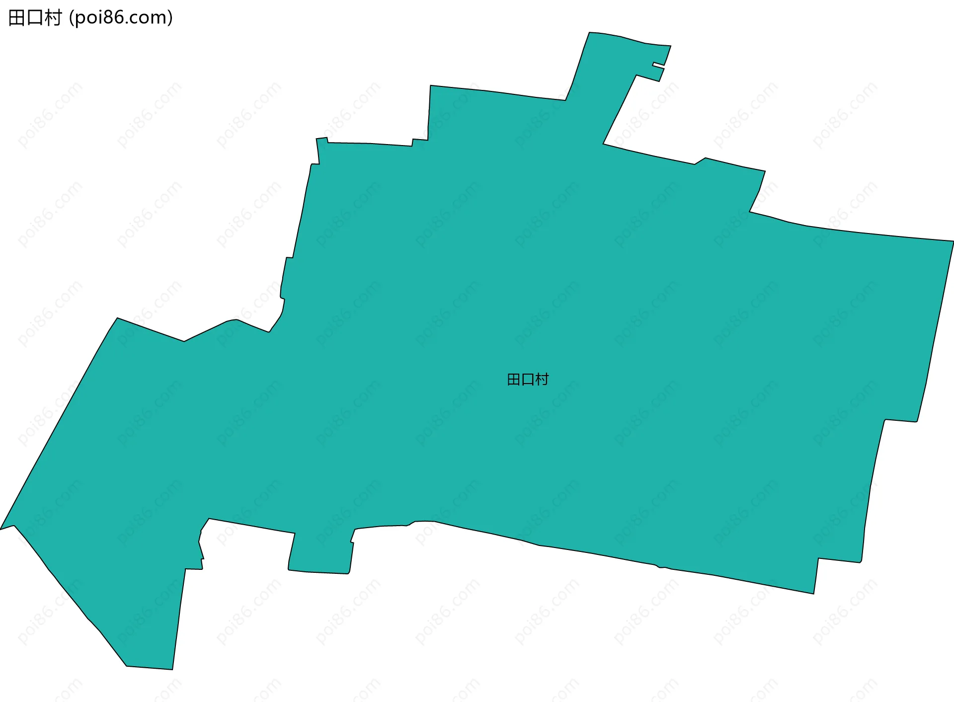 田口村边界地图