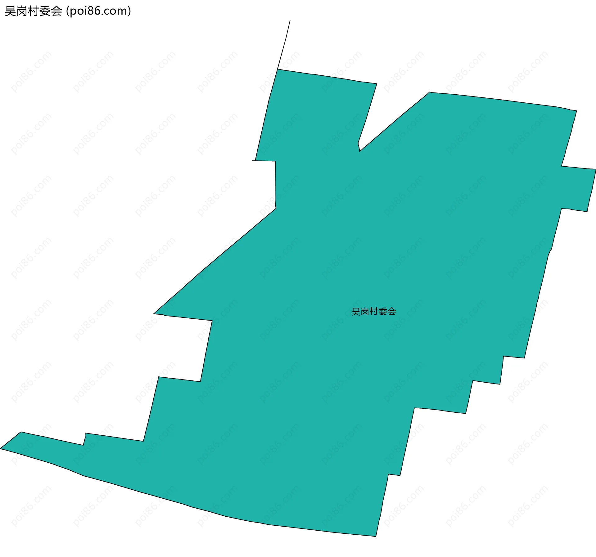 吴岗村委会边界地图