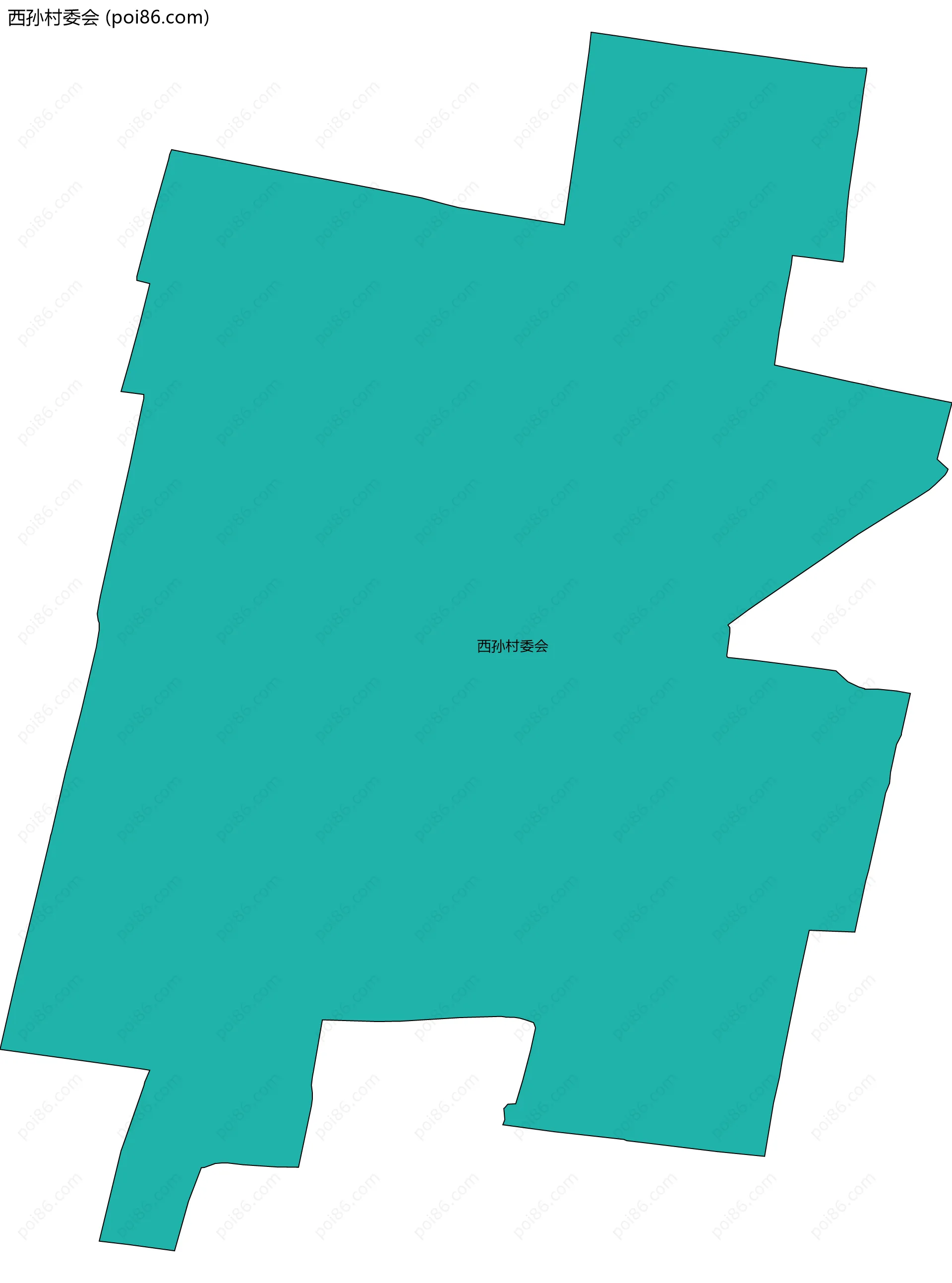 西孙村委会边界地图