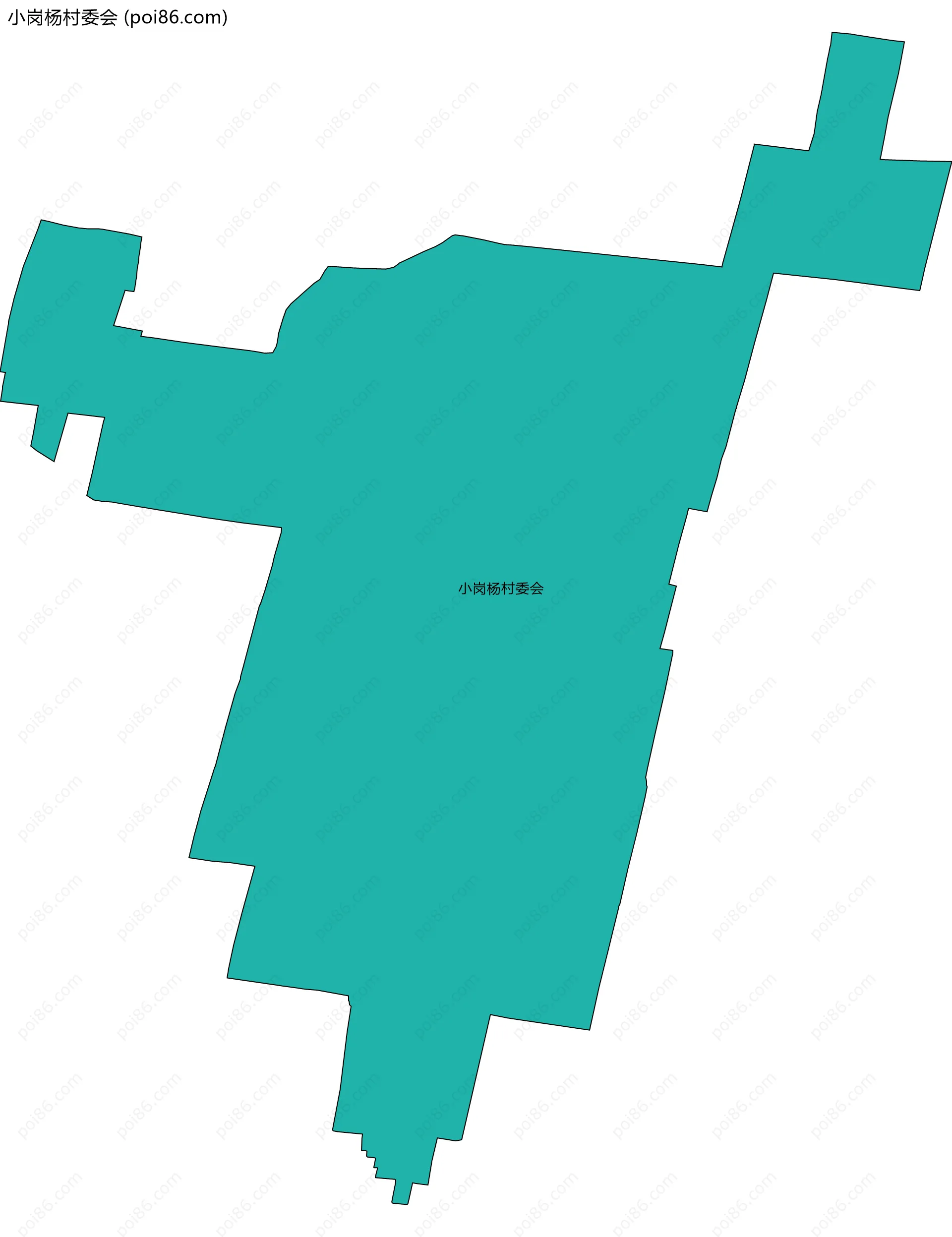 小岗杨村委会边界地图