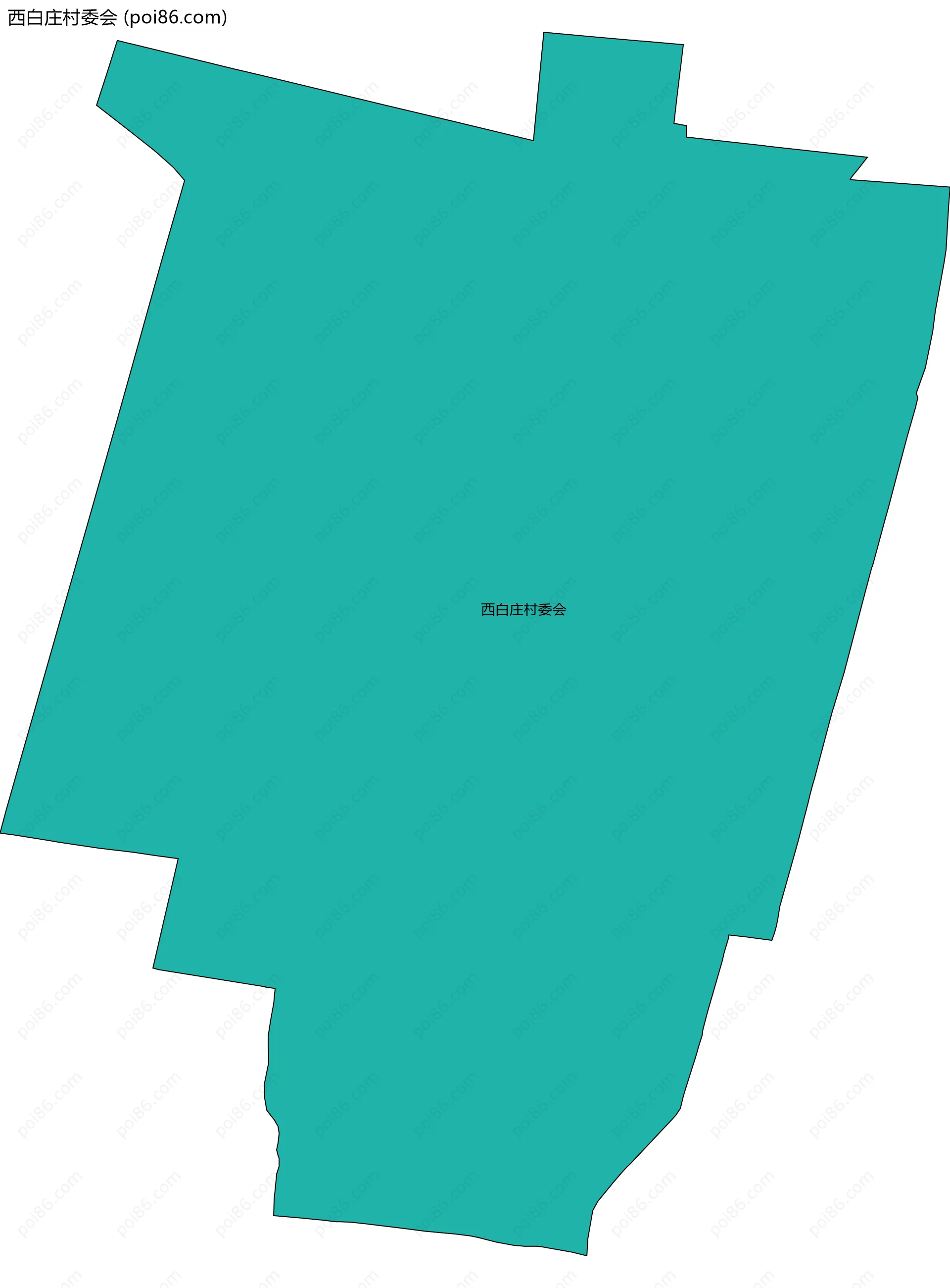 西白庄村委会边界地图