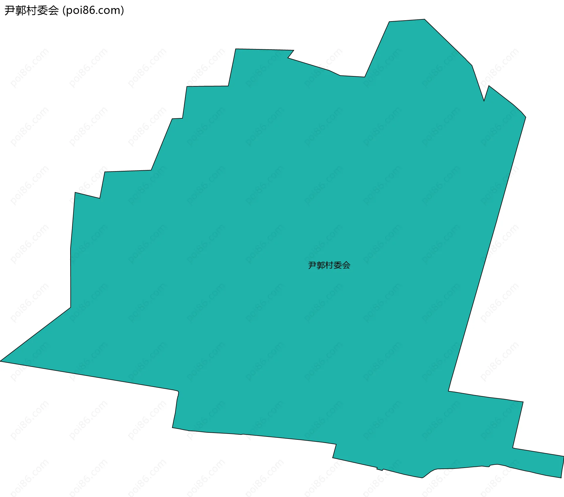 尹郭村委会边界地图