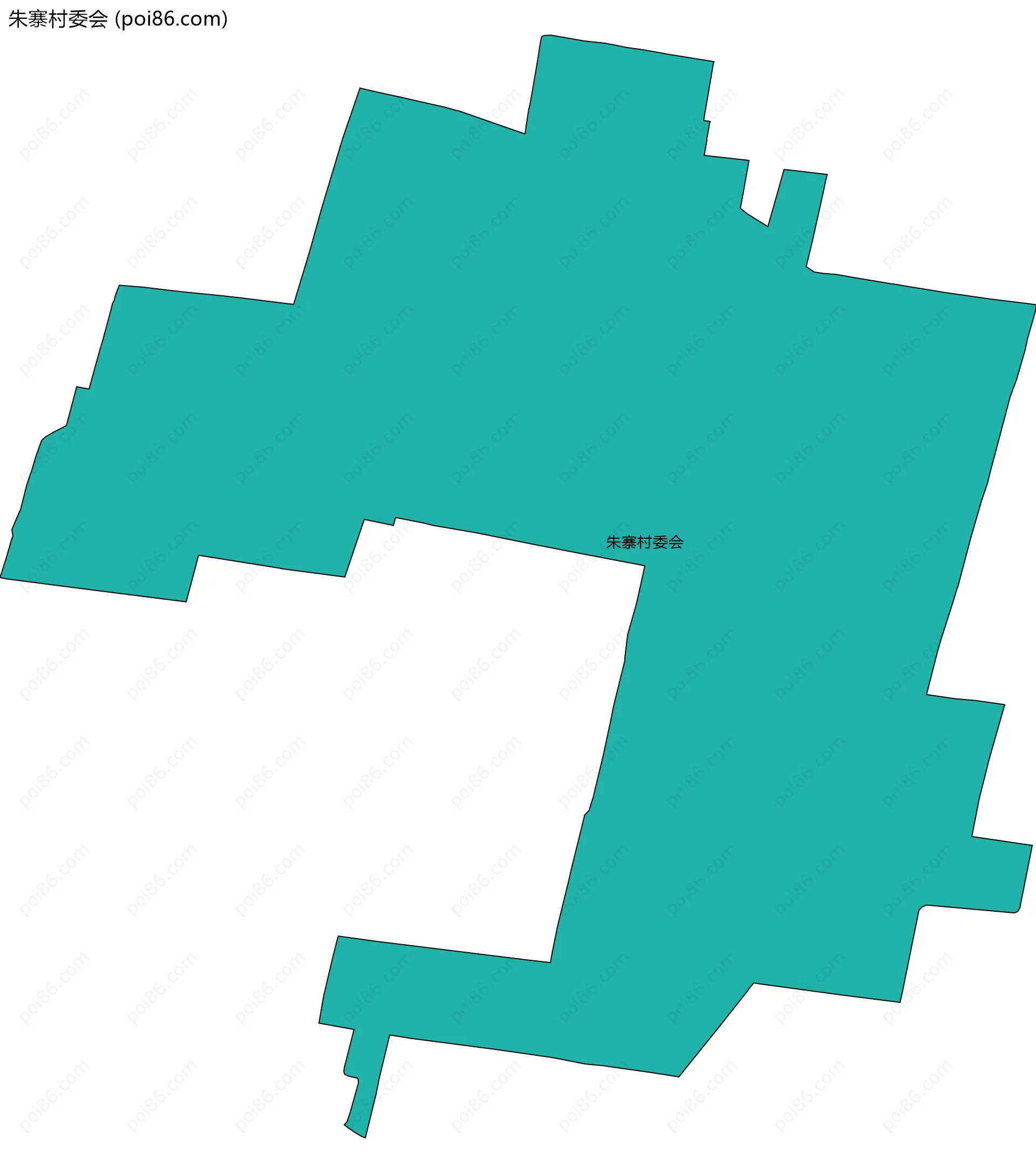 朱寨村委会边界地图