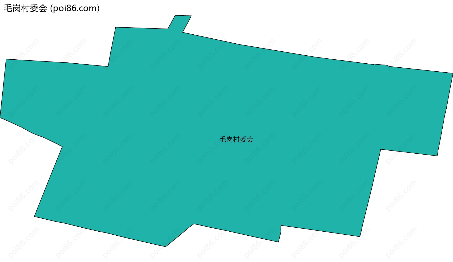 毛岗村委会边界地图