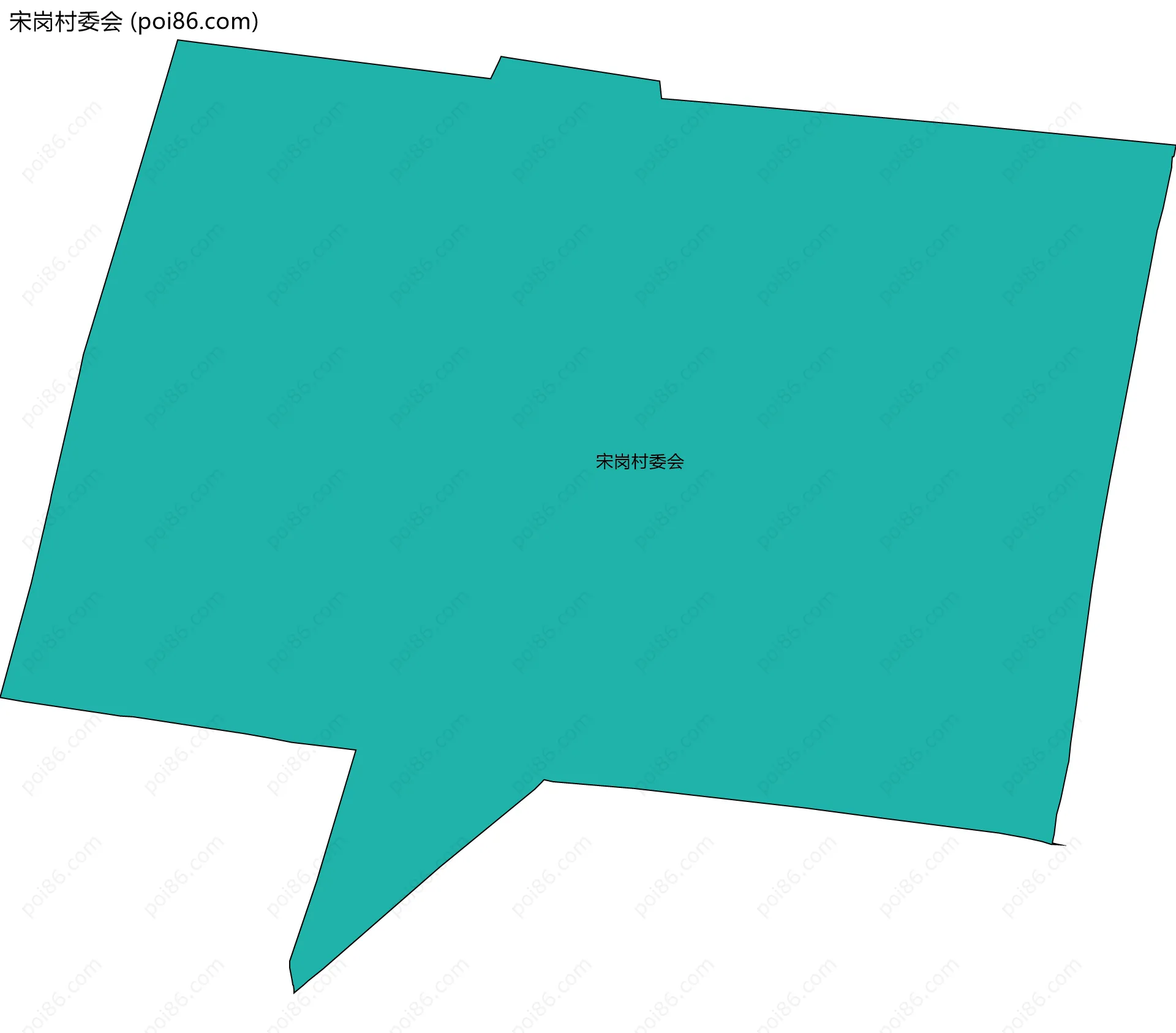 宋岗村委会边界地图