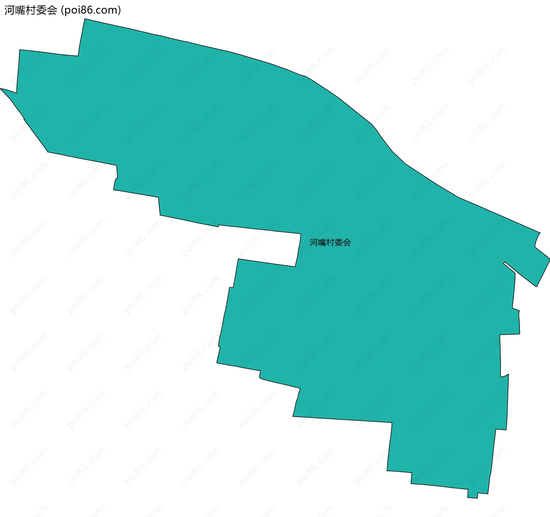 河嘴村委会边界地图