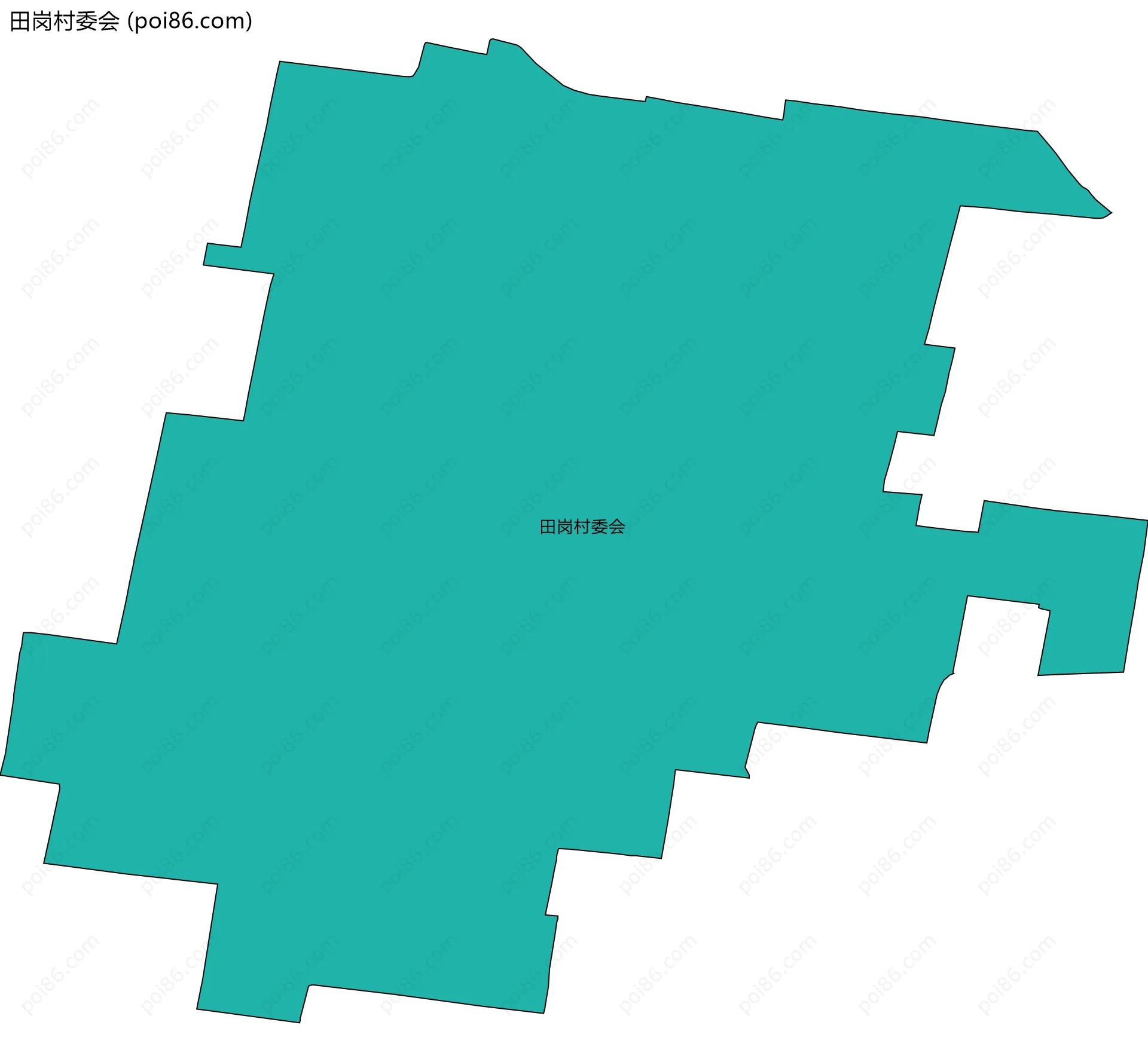 田岗村委会边界地图