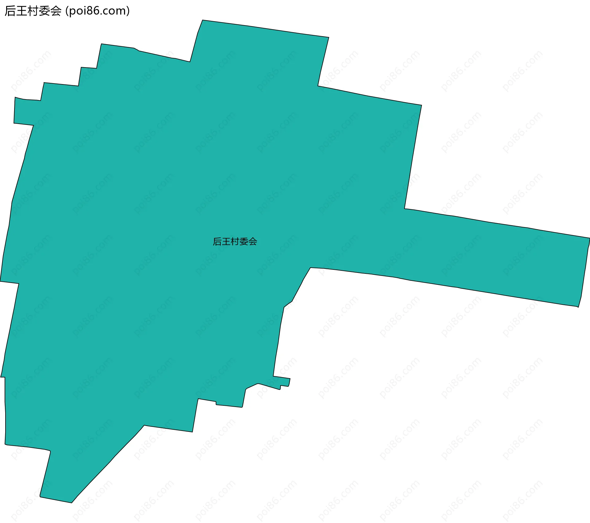 后王村委会边界地图
