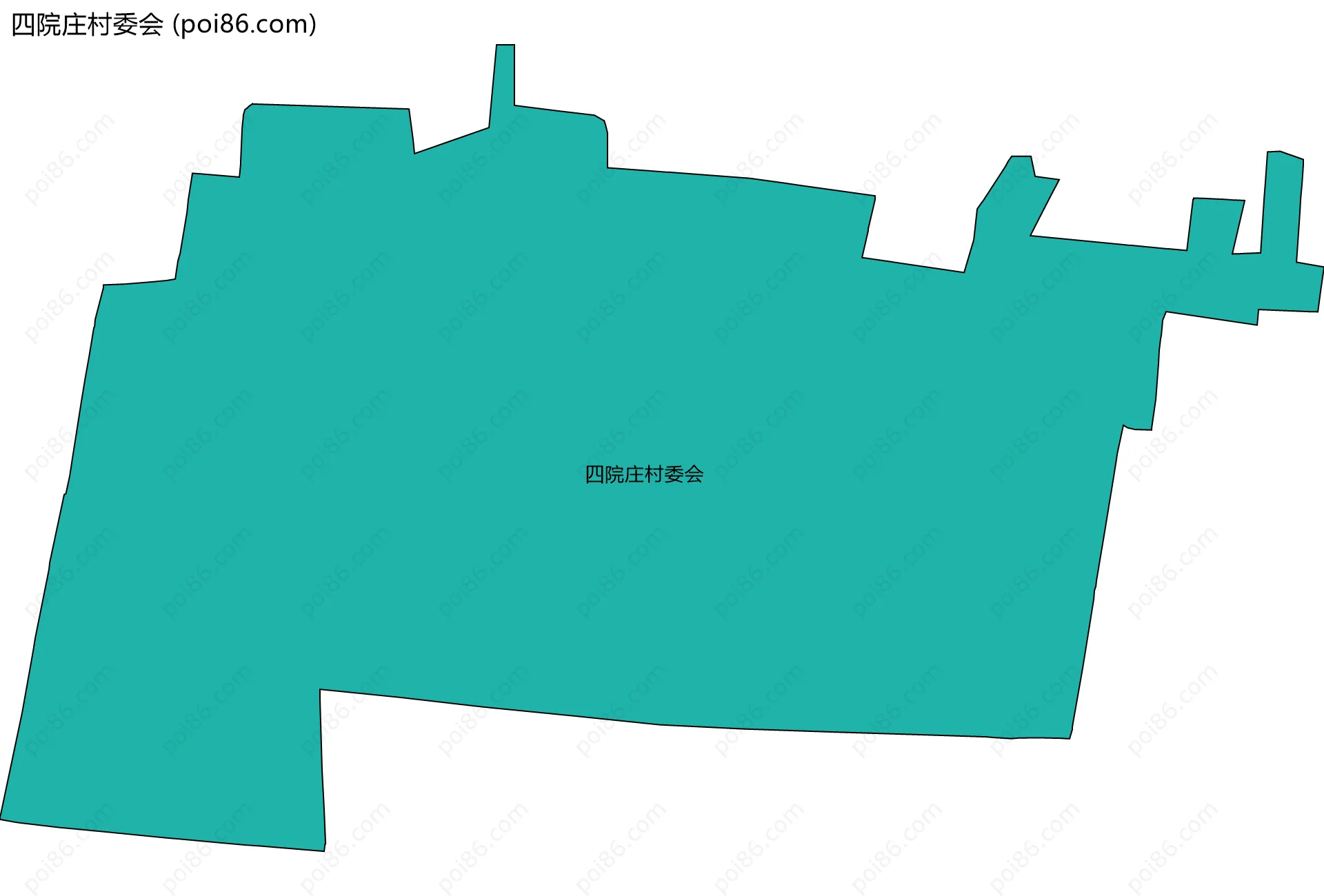 四院庄村委会边界地图