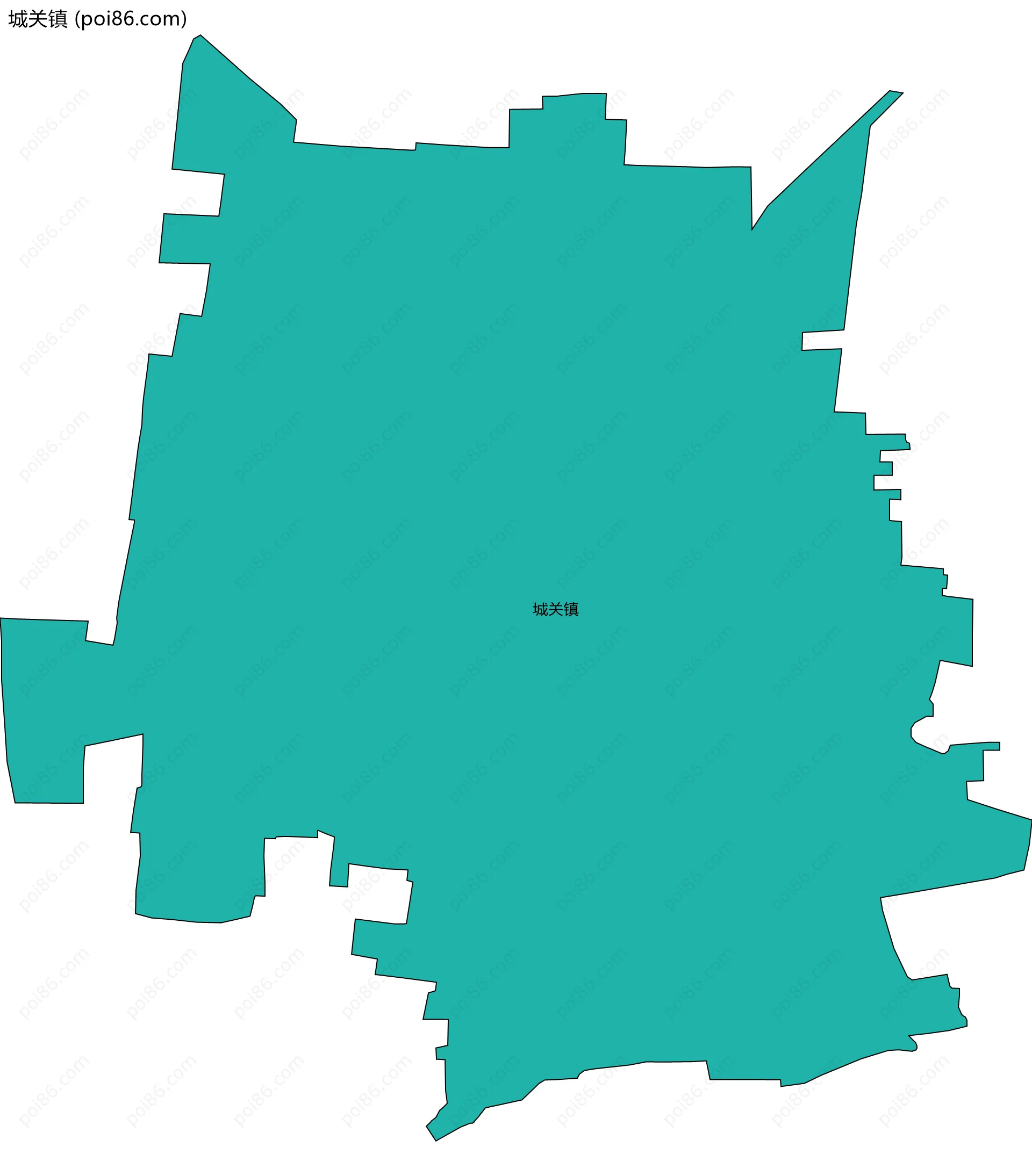 城关镇边界地图