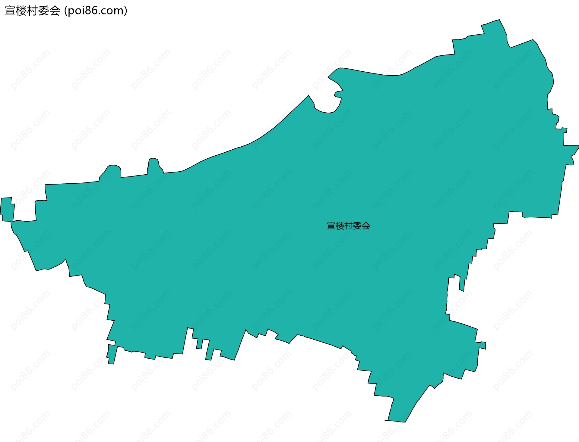 宣楼村委会边界地图