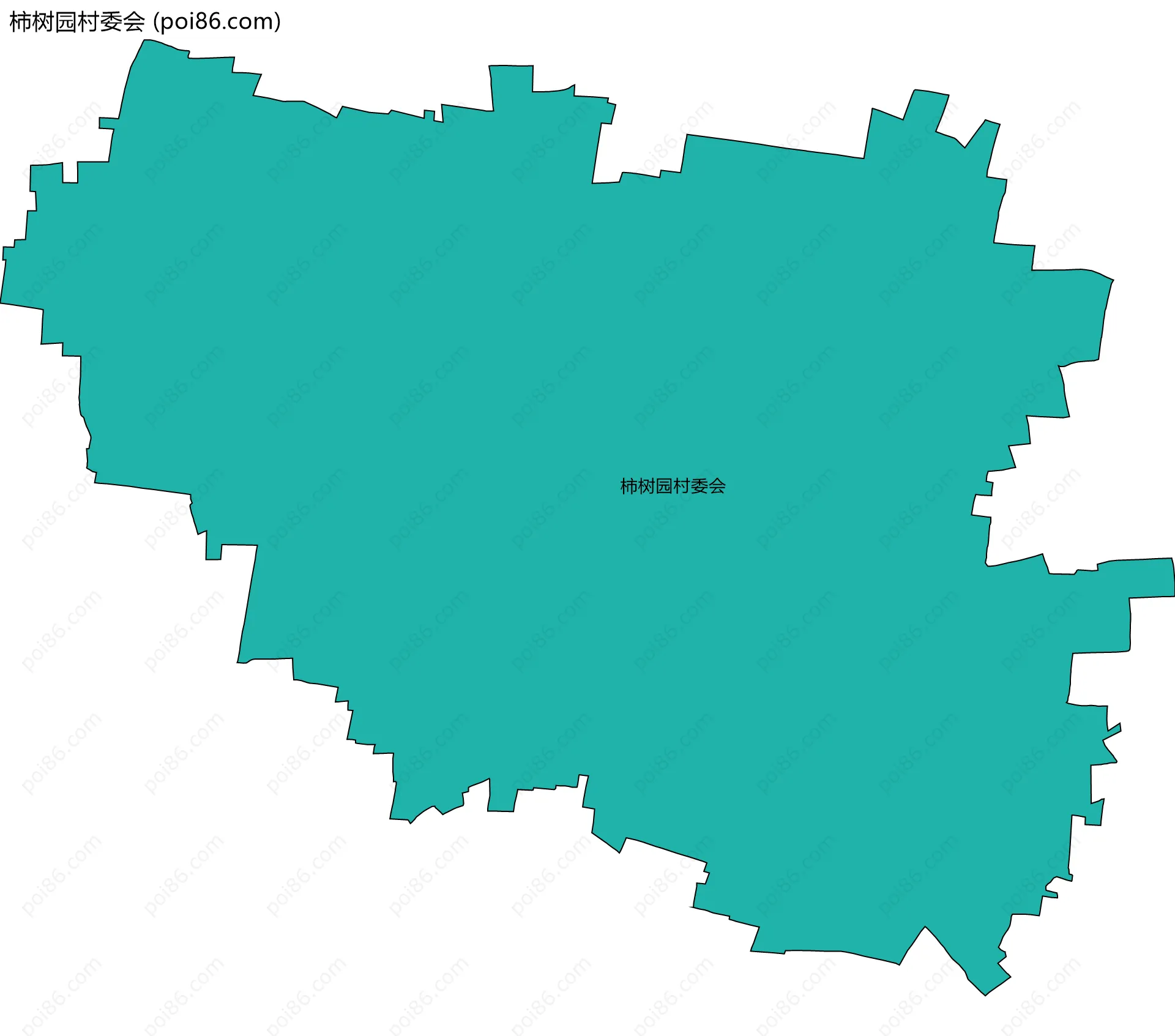 柿树园村委会边界地图
