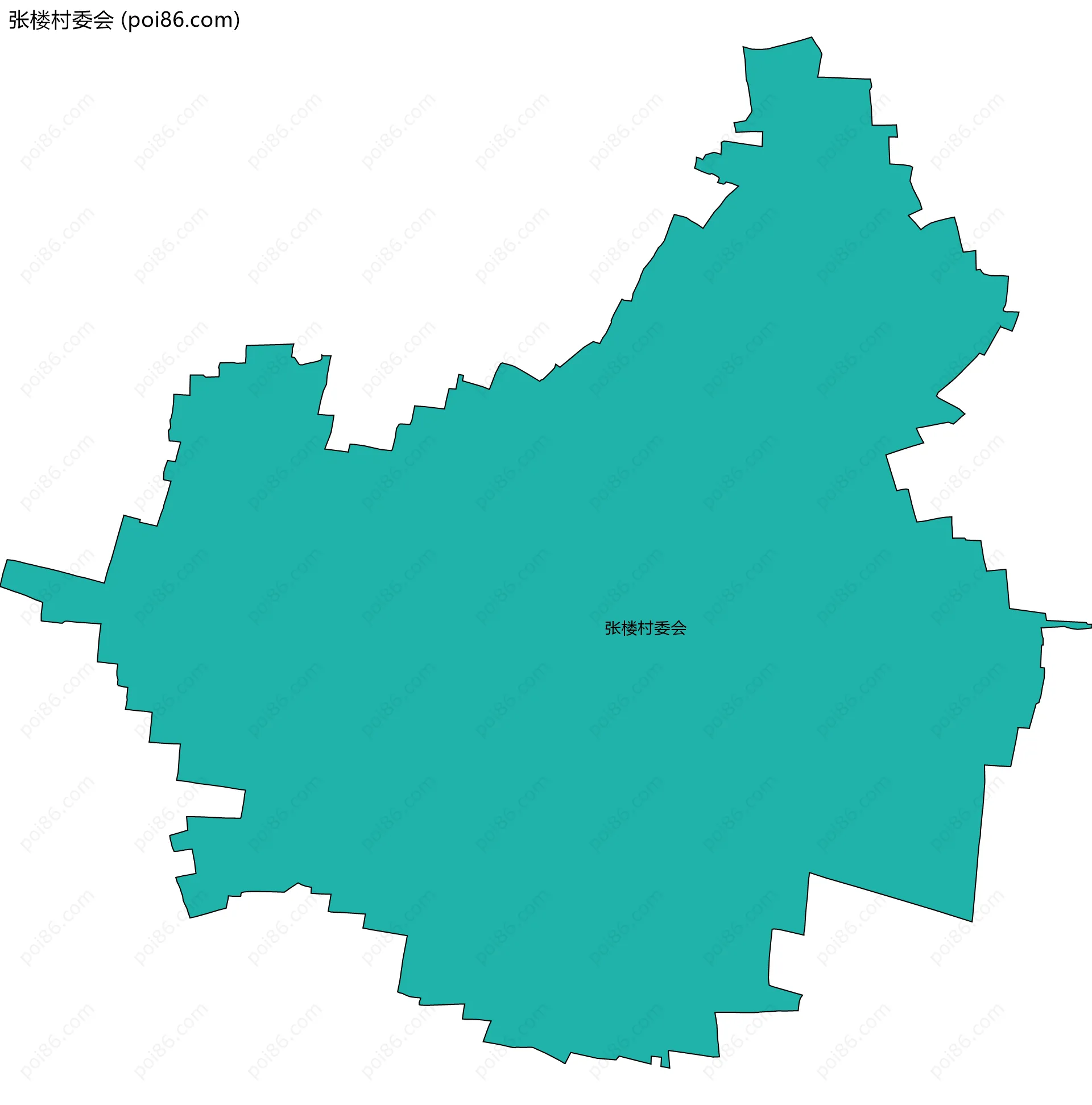 张楼村委会边界地图
