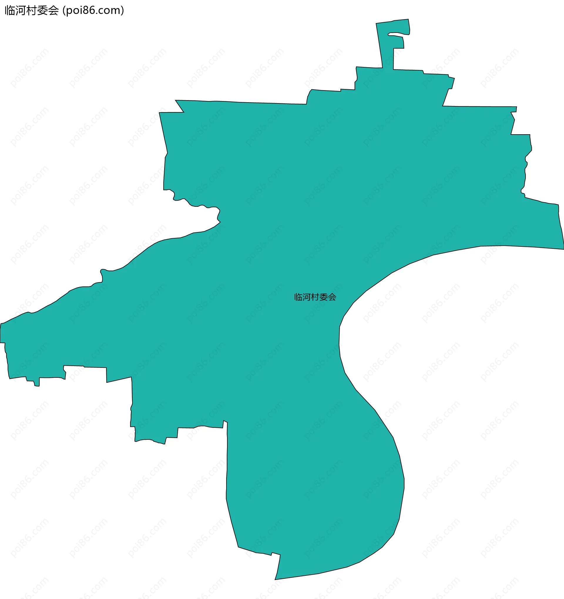 临河村委会边界地图