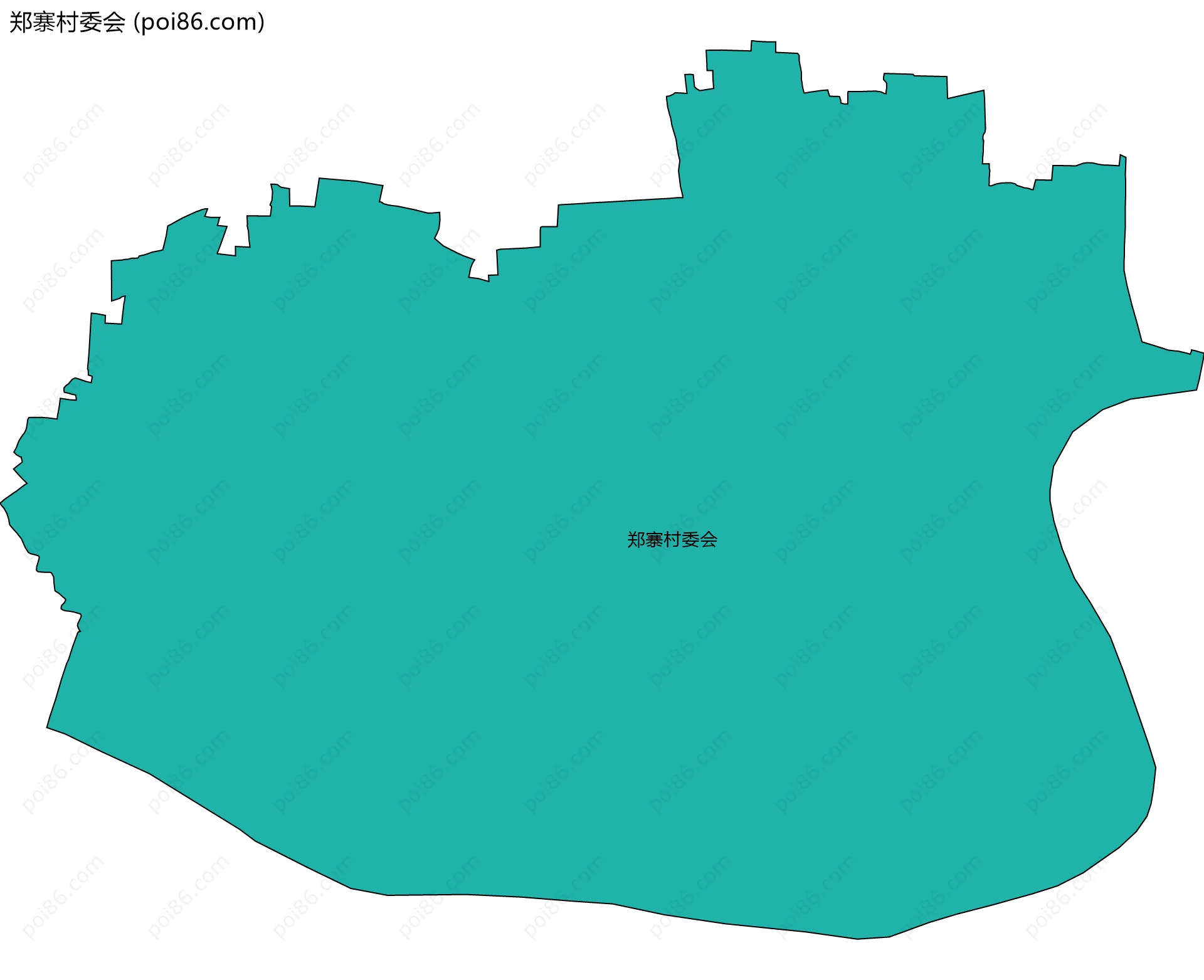 郑寨村委会边界地图