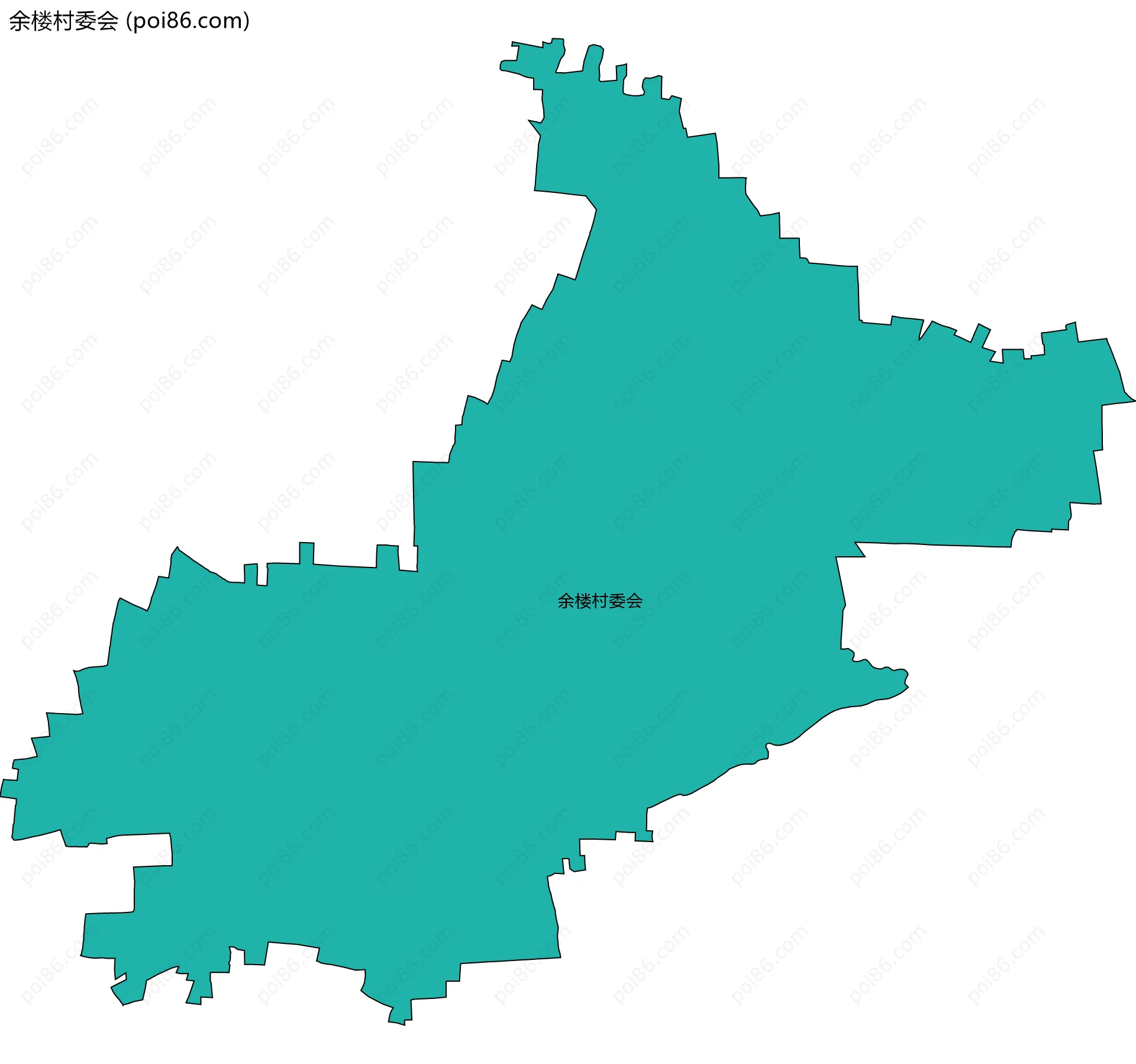 余楼村委会边界地图