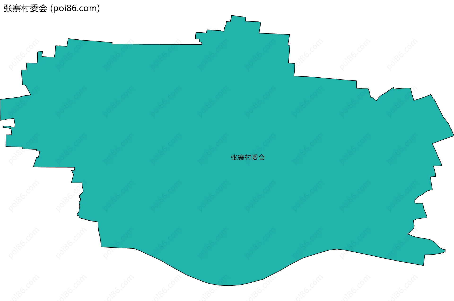 张寨村委会边界地图