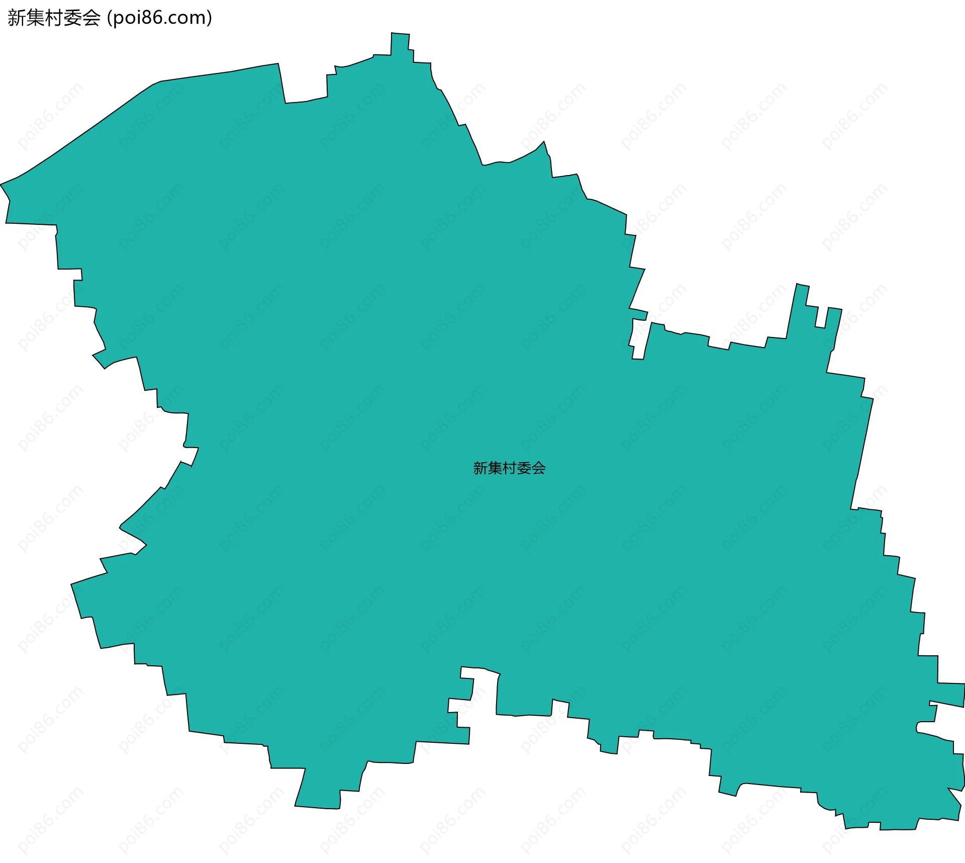 新集村委会边界地图