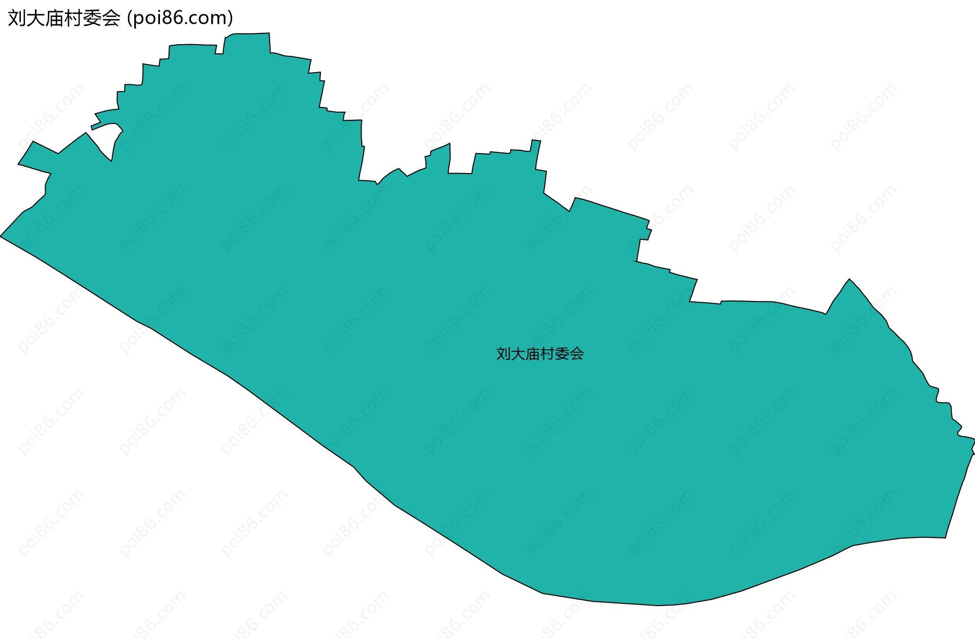 刘大庙村委会边界地图