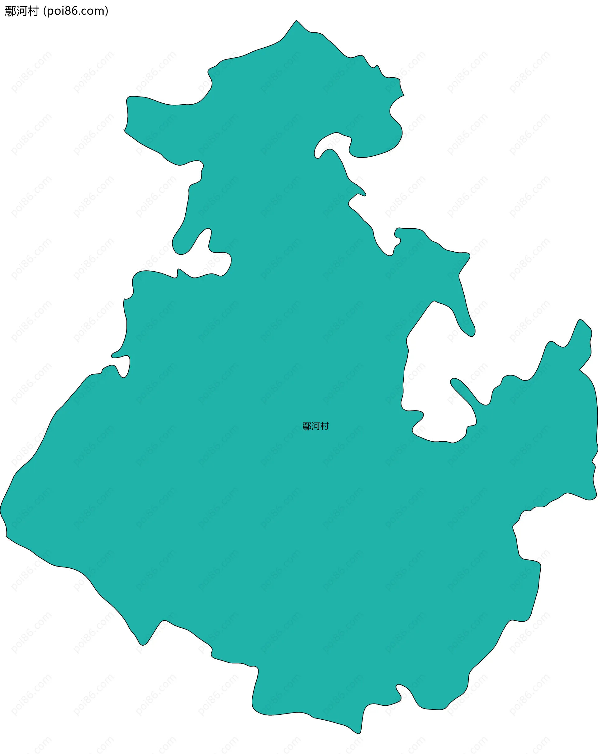 鄢河村边界地图