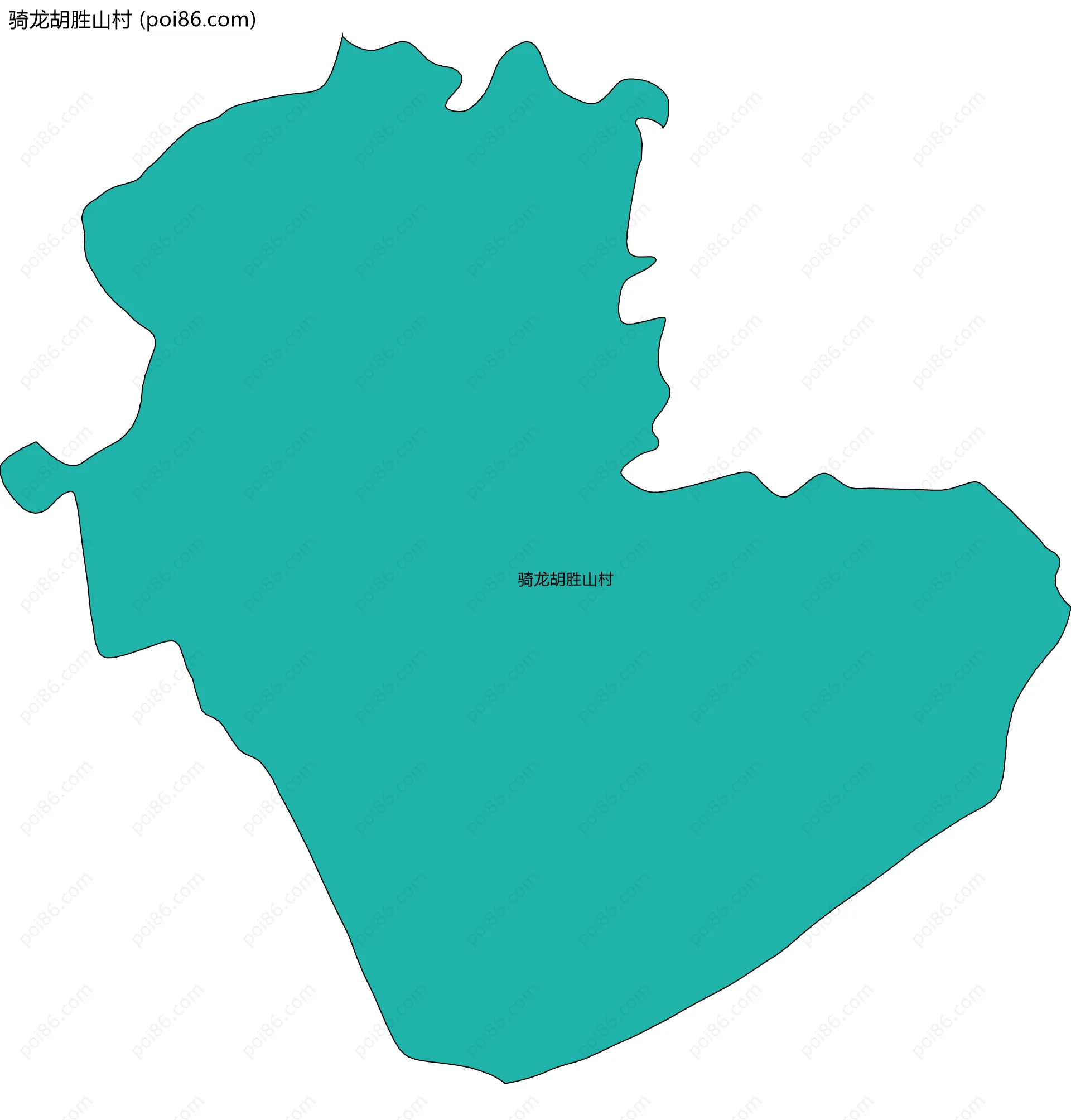 骑龙胡胜山村边界地图