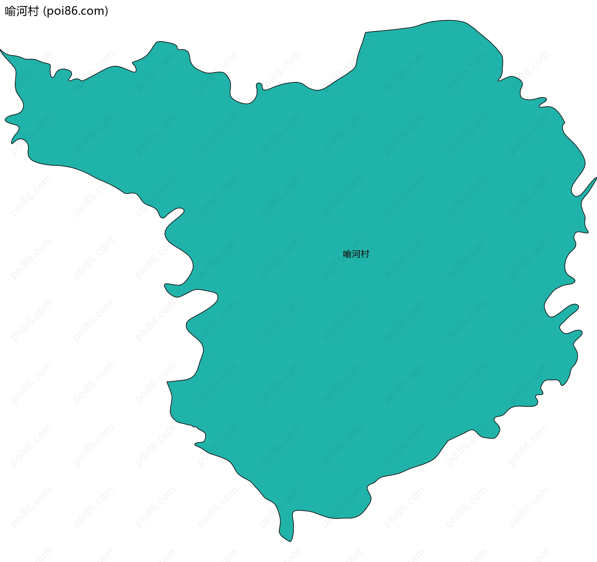 喻河村边界地图