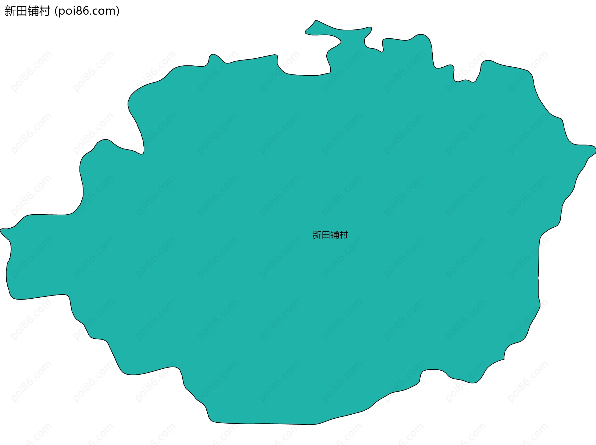 新田铺村边界地图