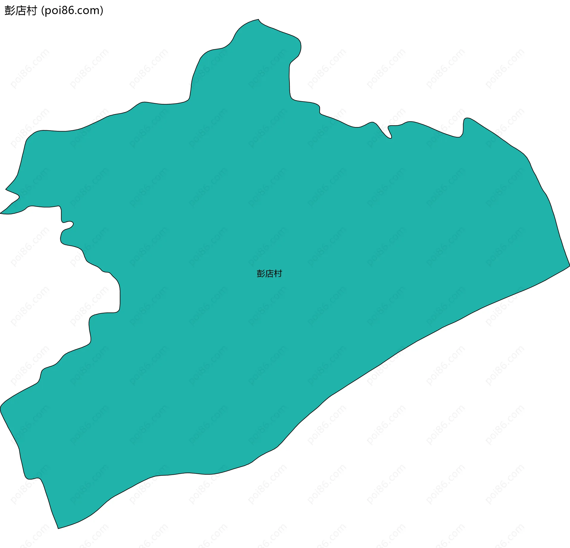 彭店村边界地图