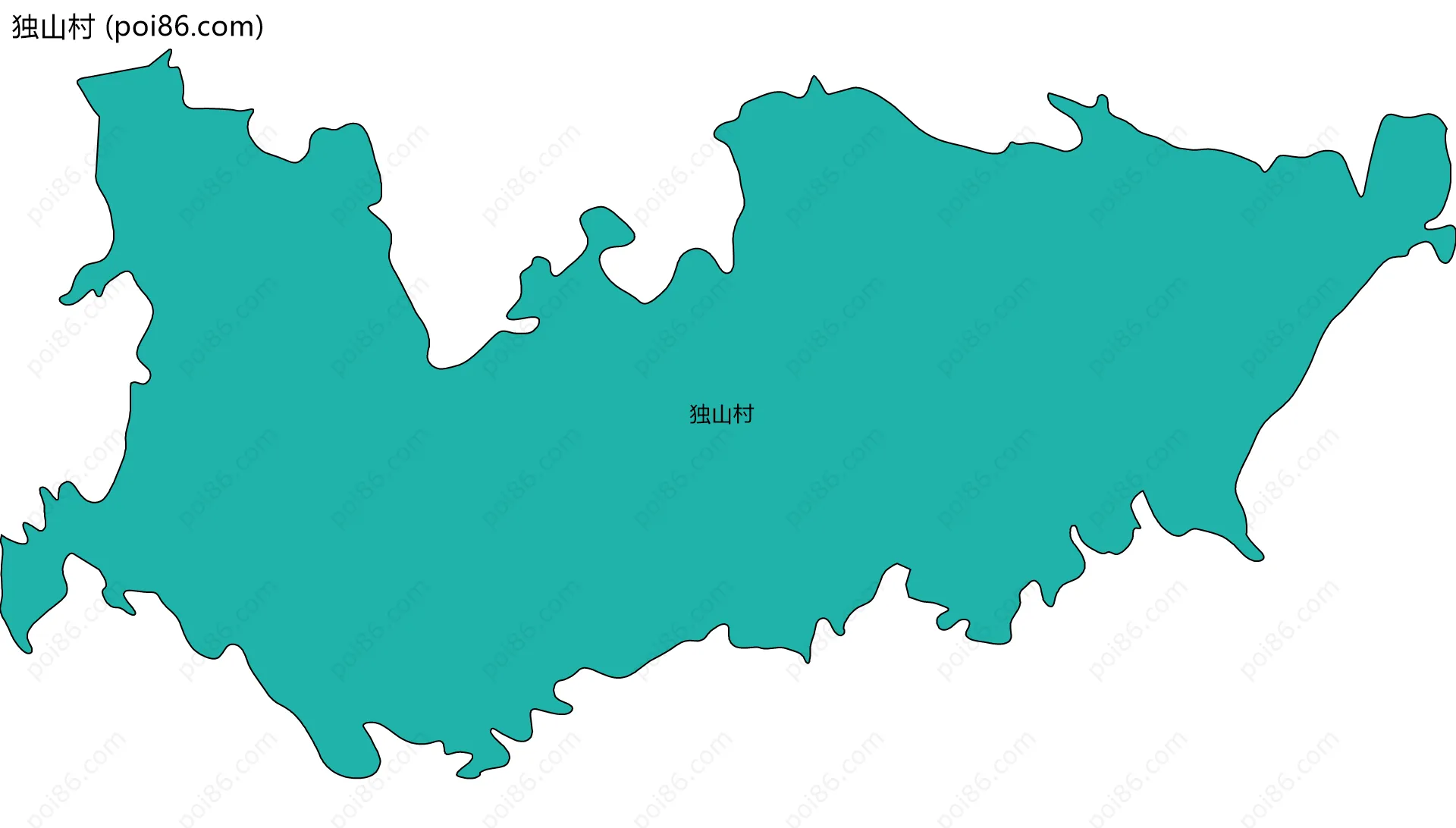 独山村边界地图