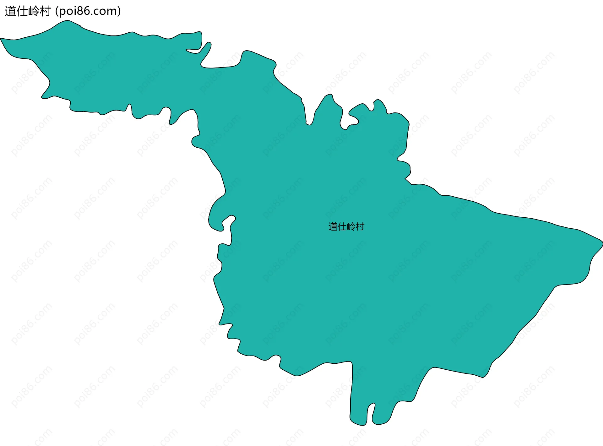 道仕岭村边界地图