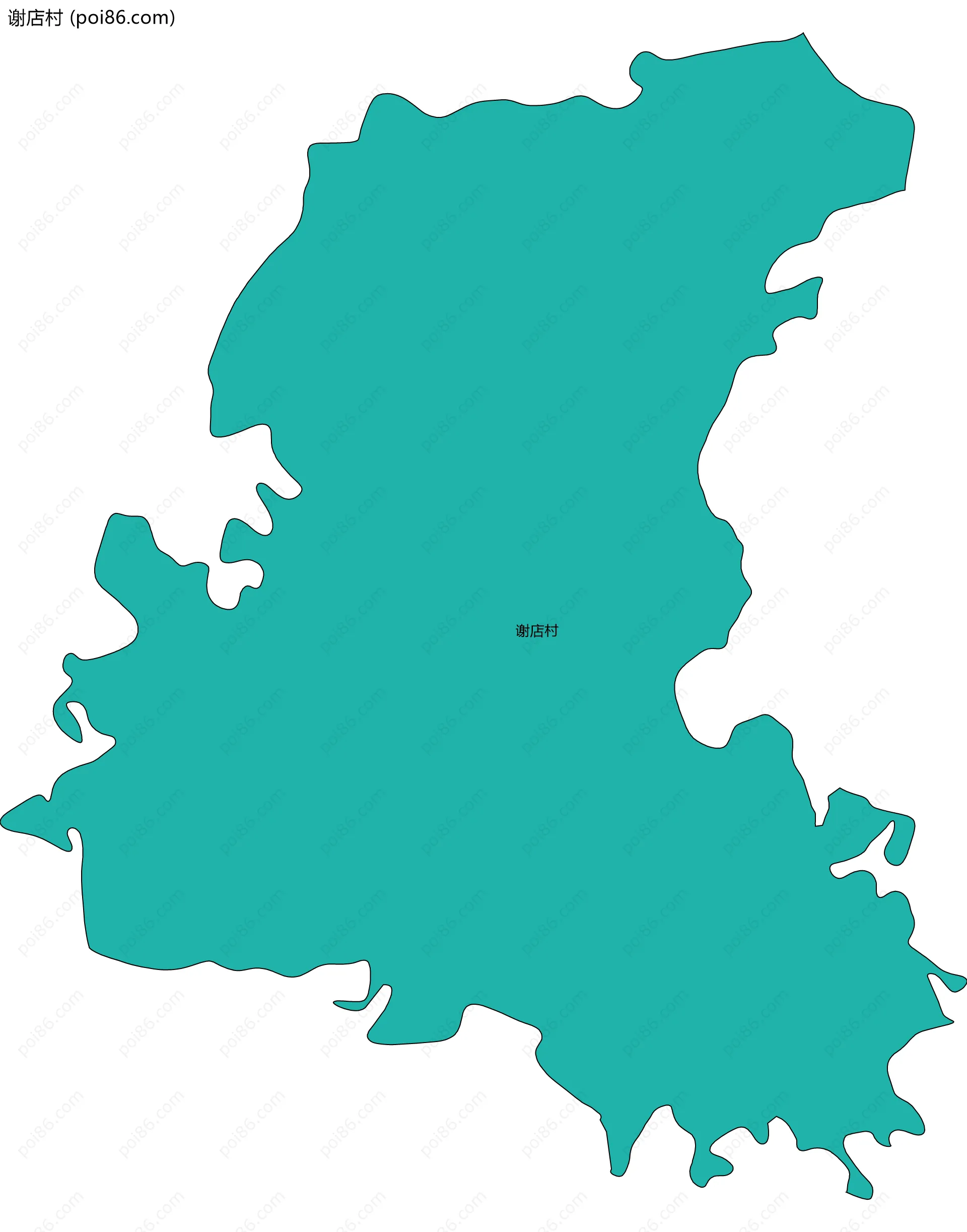 谢店村边界地图