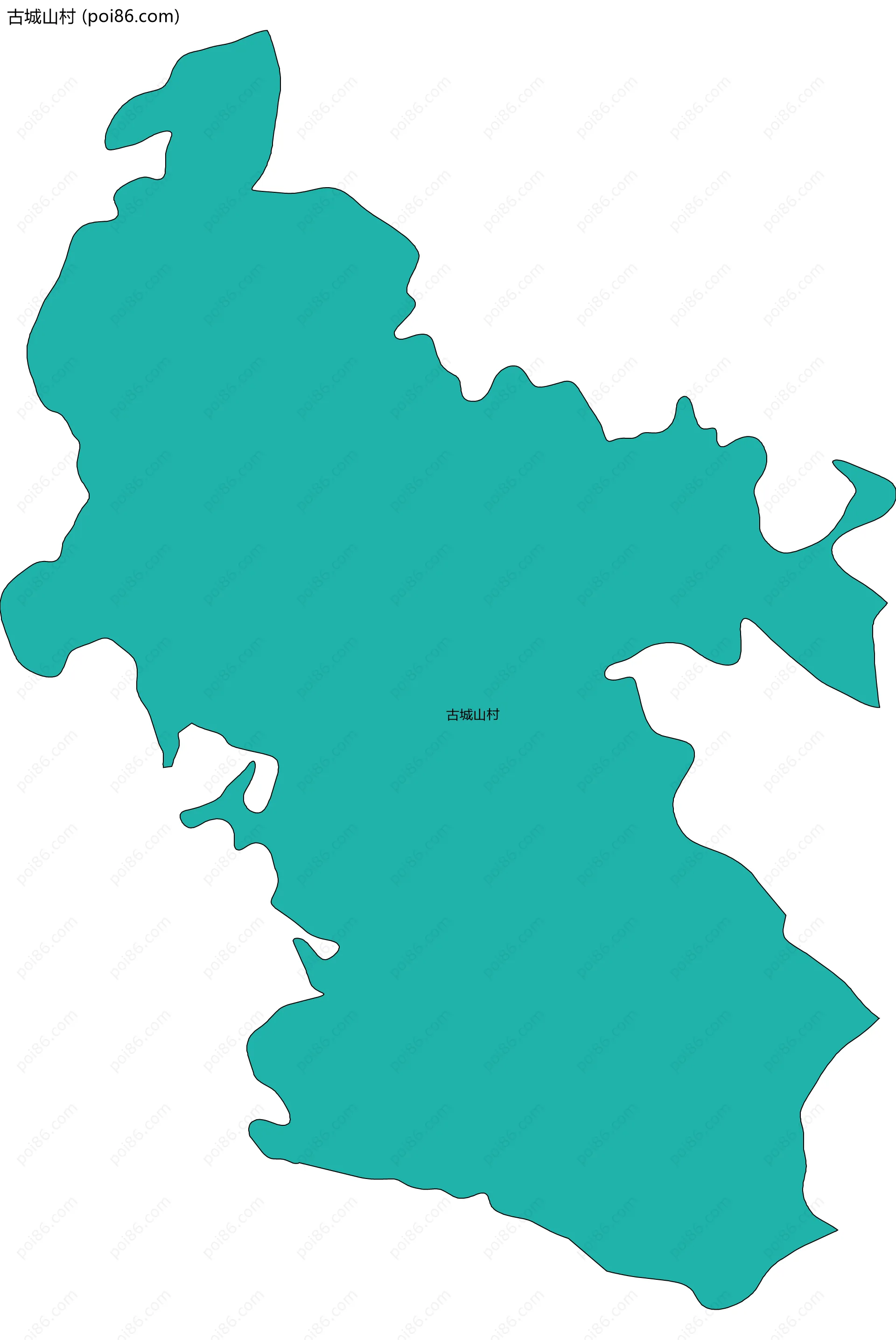 古城山村边界地图