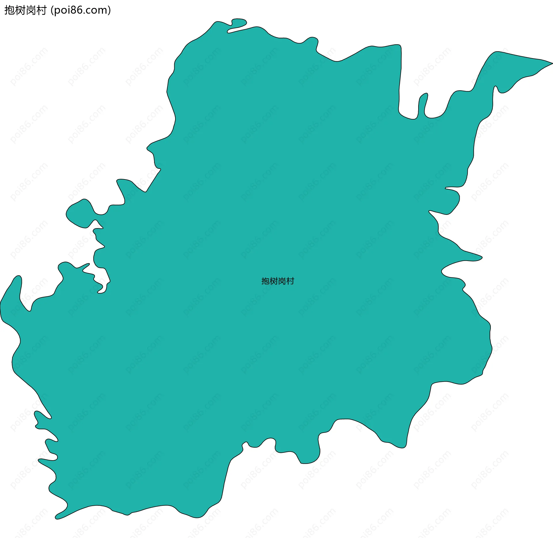 抱树岗村边界地图