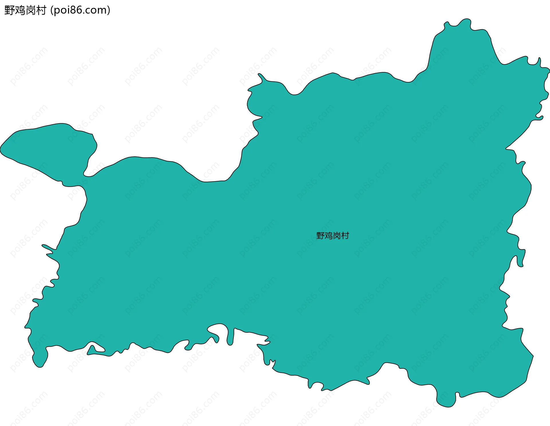 野鸡岗村边界地图