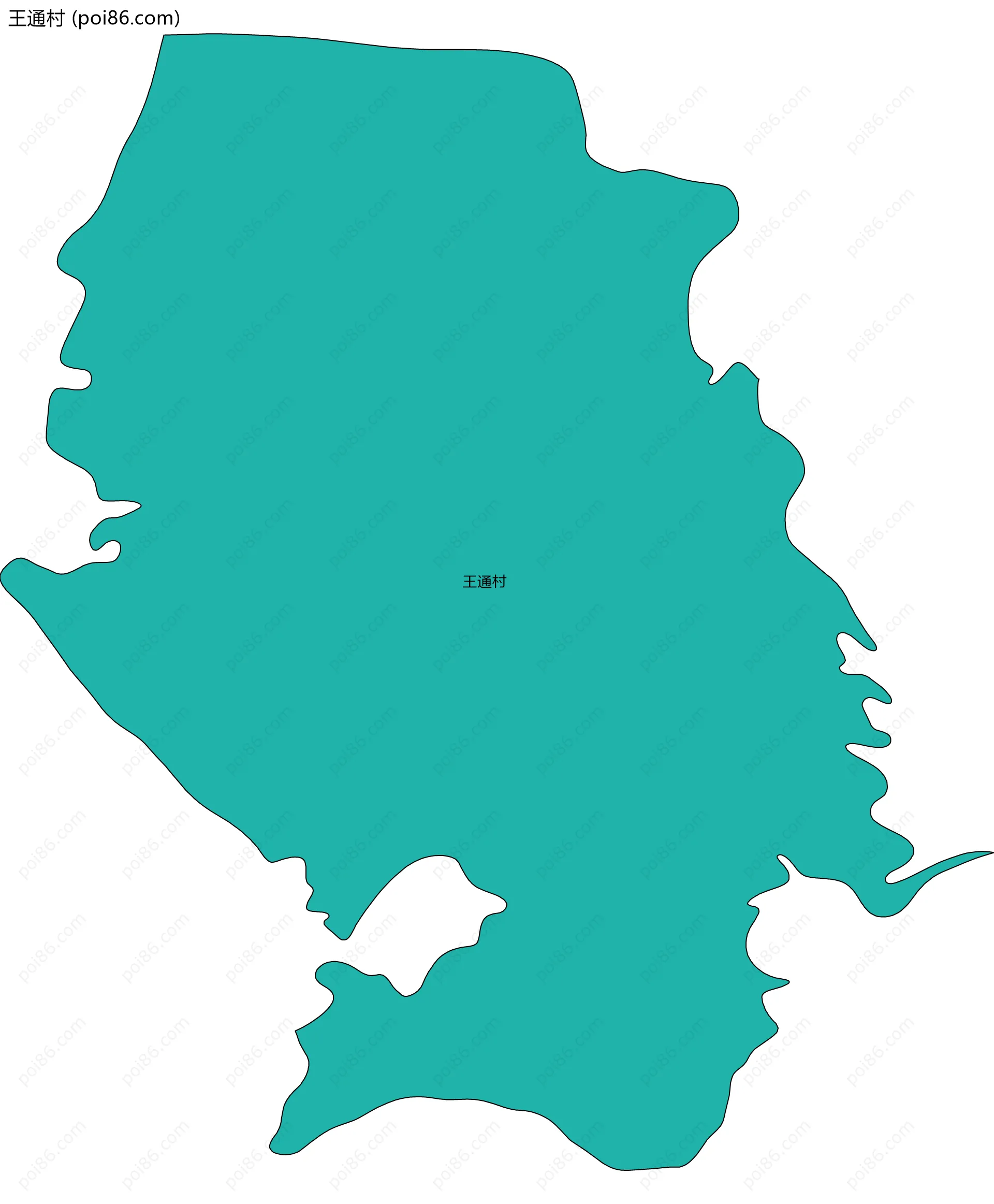 王通村边界地图