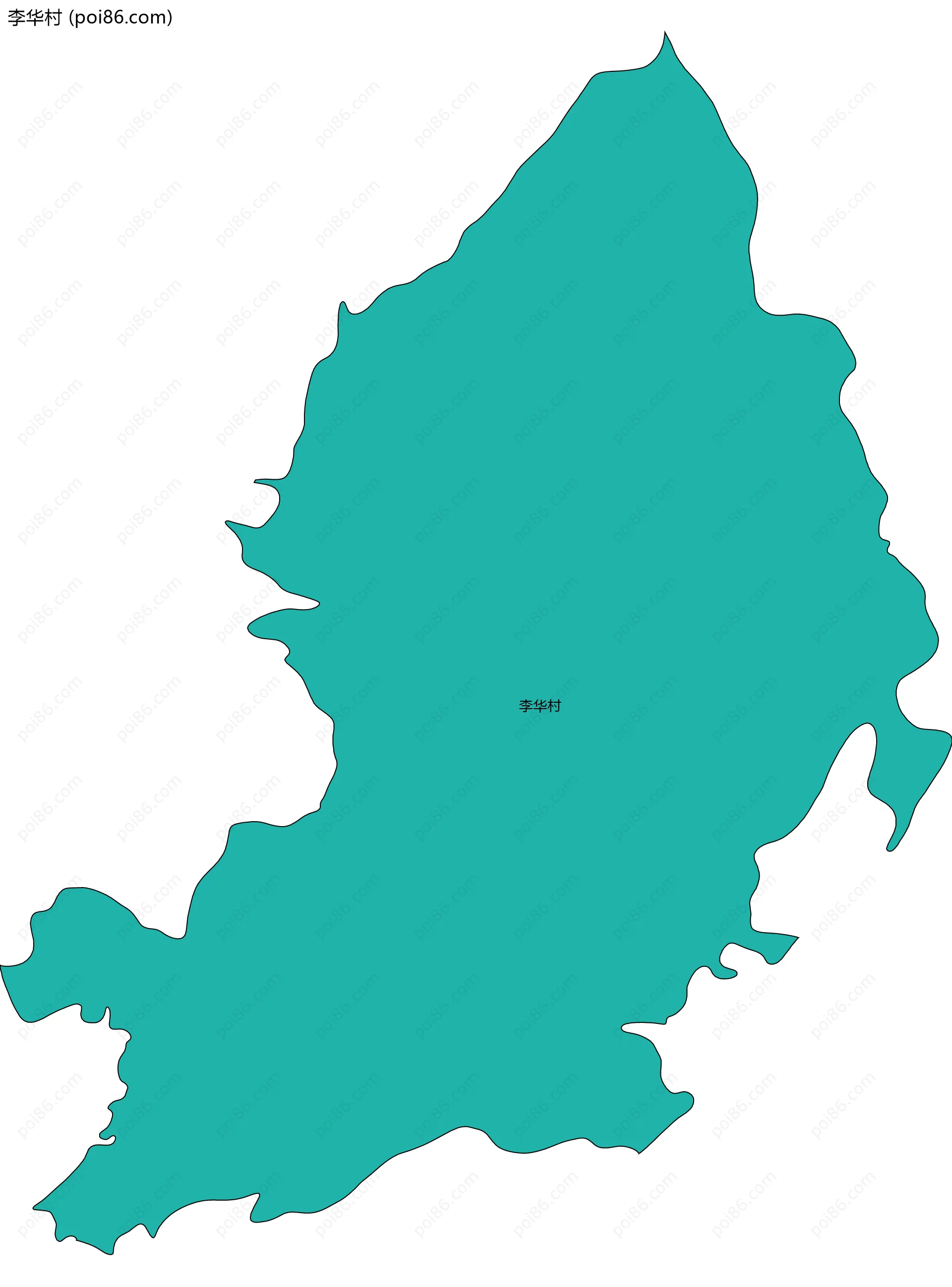 李华村边界地图