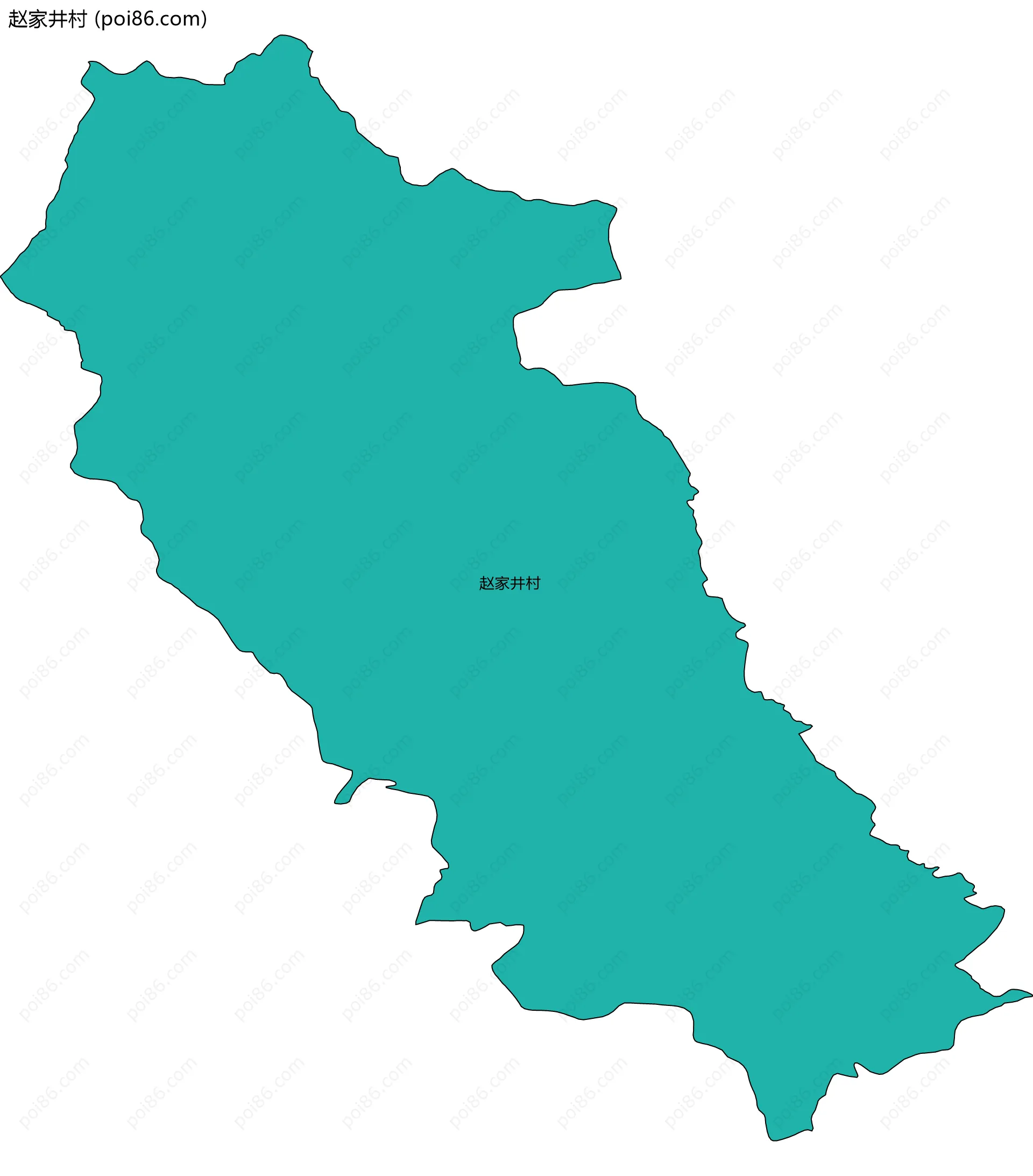 赵家井村边界地图