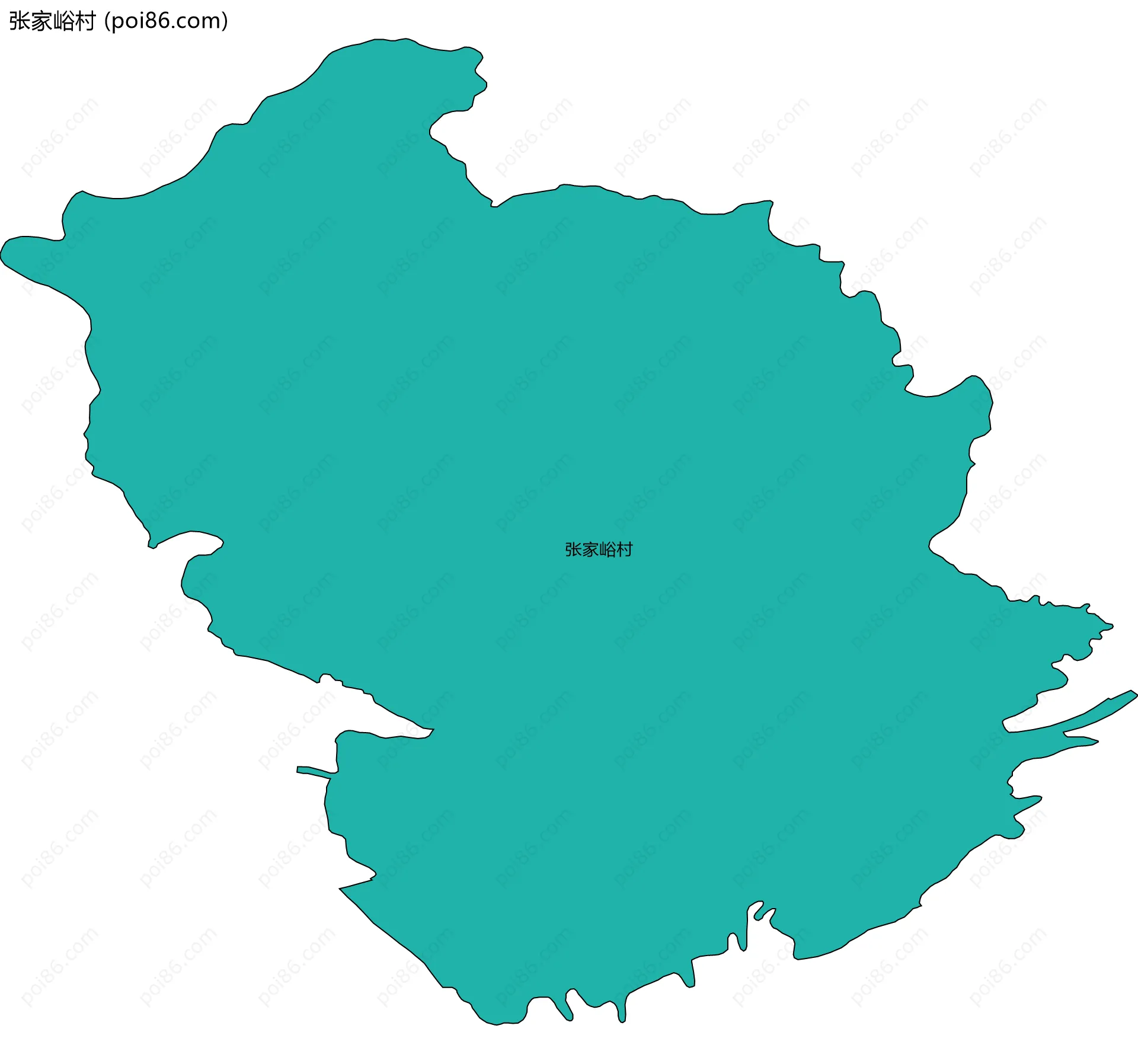 张家峪村边界地图